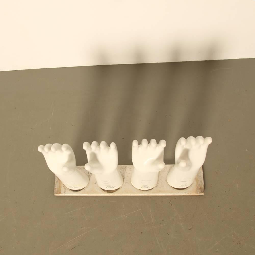 German Porcelain Latex Glove Mold S White For Sale