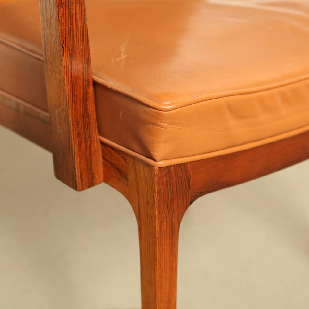 Casala Classic Modell in Leather and Rio-Rosewood, Set of Four For Sale 4