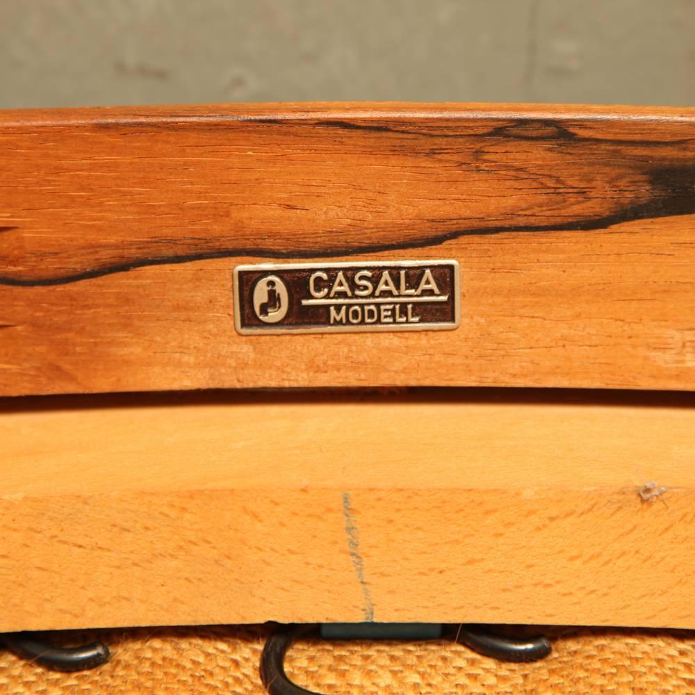 Casala Classic Modell in Leather and Rio-Rosewood, Set of Four For Sale 2