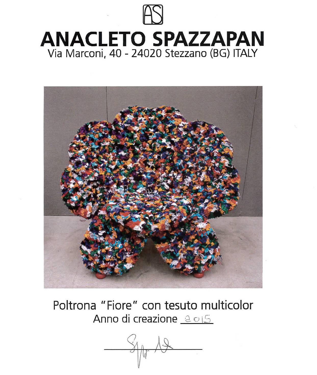 Modern rainbow flower armchair 
by Anacleto Spazzapan 
Italy, 2015
