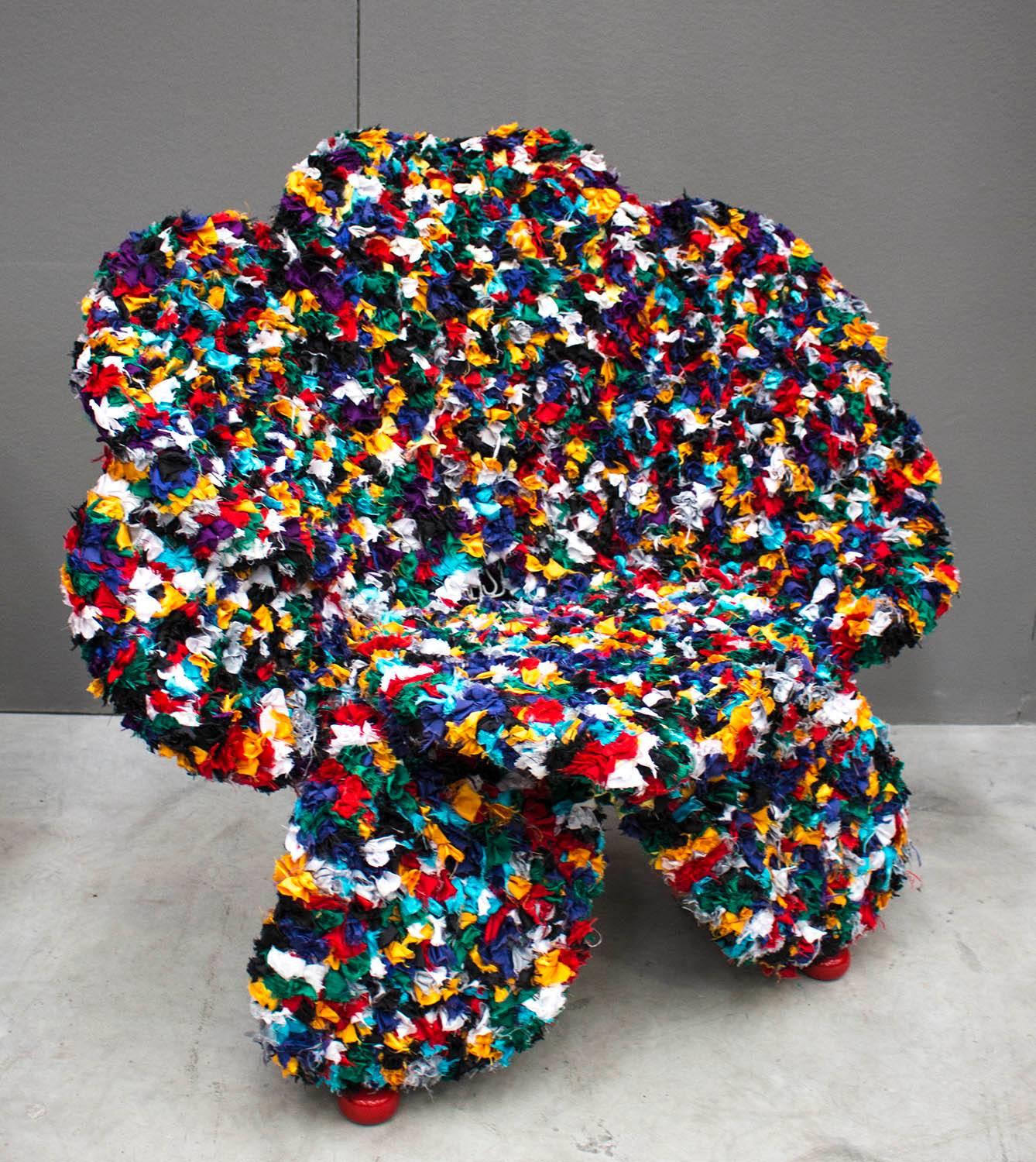 Italian Modern Rainbow Flower Armchair by Anacleto Spazzapan, Italy, 2015 For Sale