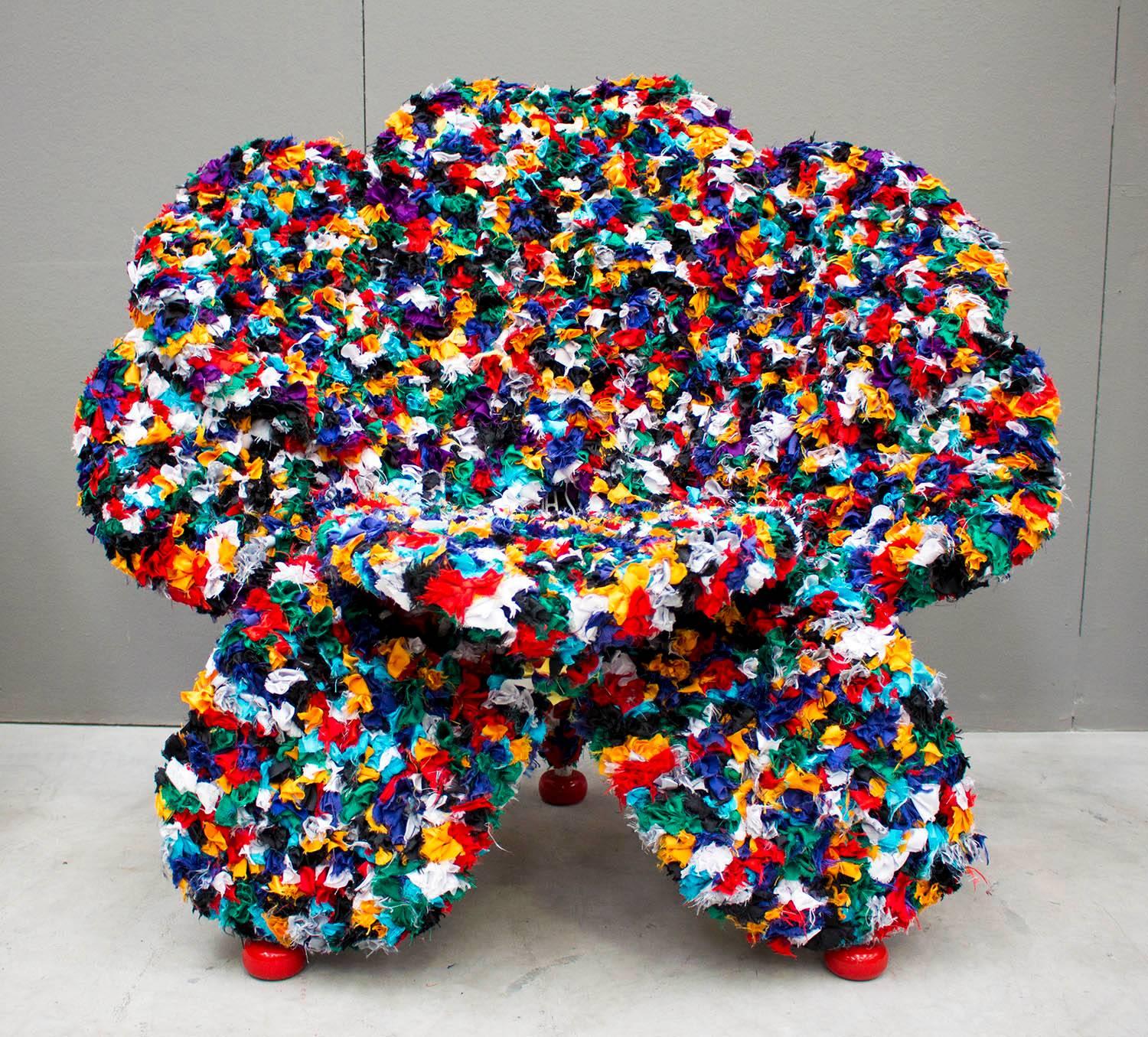 Welded Modern Rainbow Flower Armchair by Anacleto Spazzapan, Italy, 2015 For Sale
