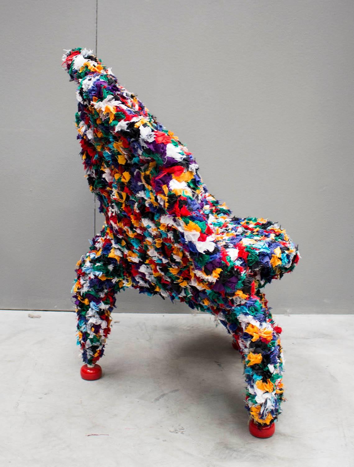 Contemporary Modern Rainbow Flower Armchair by Anacleto Spazzapan, Italy, 2015 For Sale