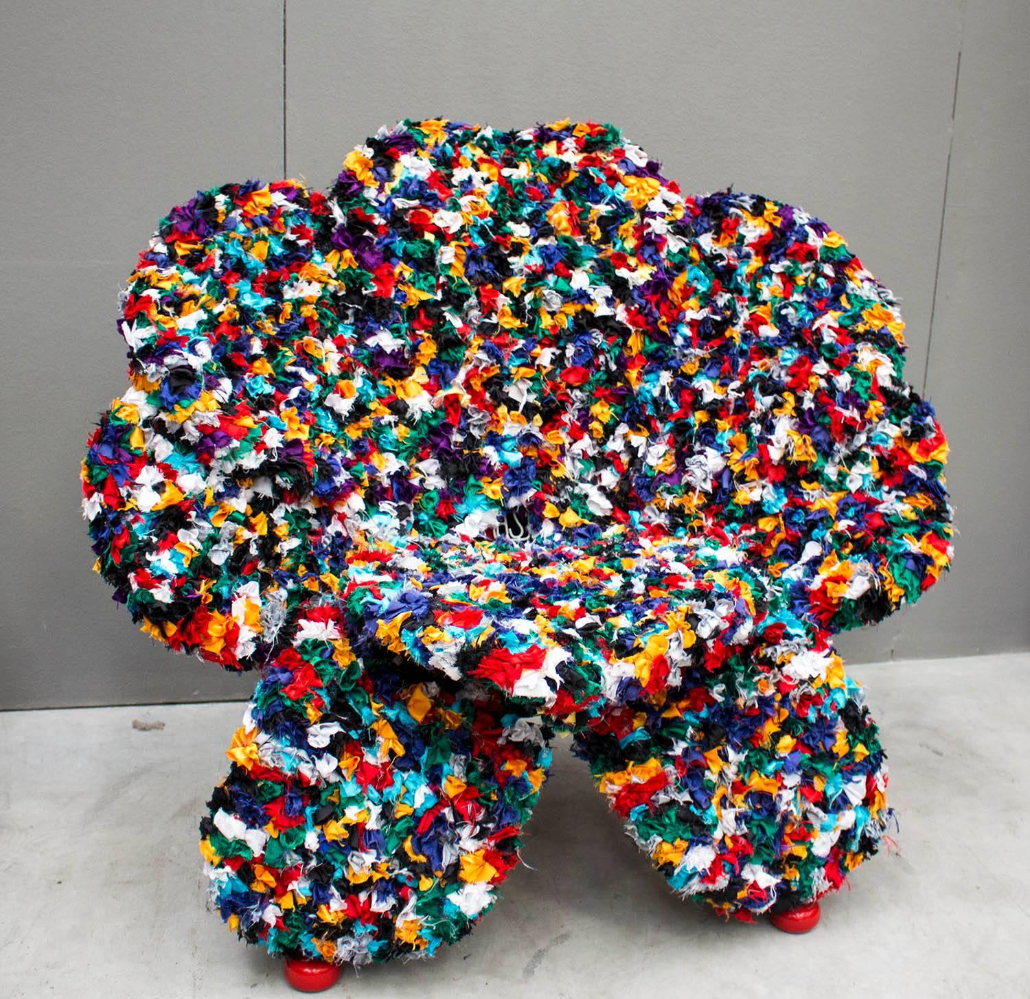 Modern Rainbow Flower Armchair by Anacleto Spazzapan, Italy, 2015 In Excellent Condition For Sale In Tortona, Alessandria