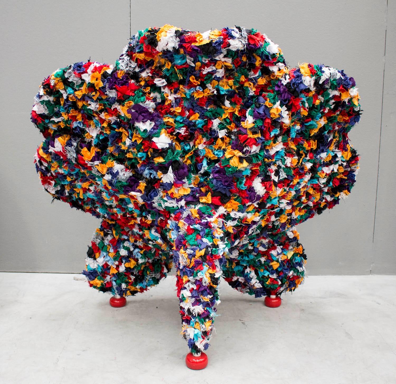Metal Modern Rainbow Flower Armchair by Anacleto Spazzapan, Italy, 2015 For Sale