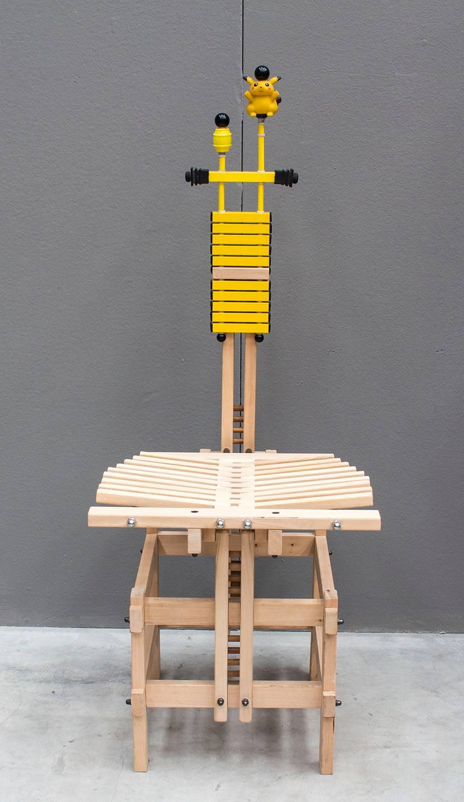 Modern Yellow Pikachu Pokémon Chair by Anacleto Spazzapan, 2002 For Sale 1