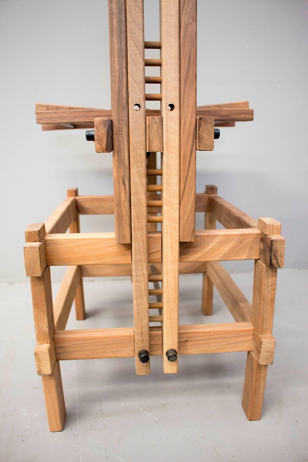 Modern Wooden Chairs by Anacleto Spazzapan 4 Sedie 