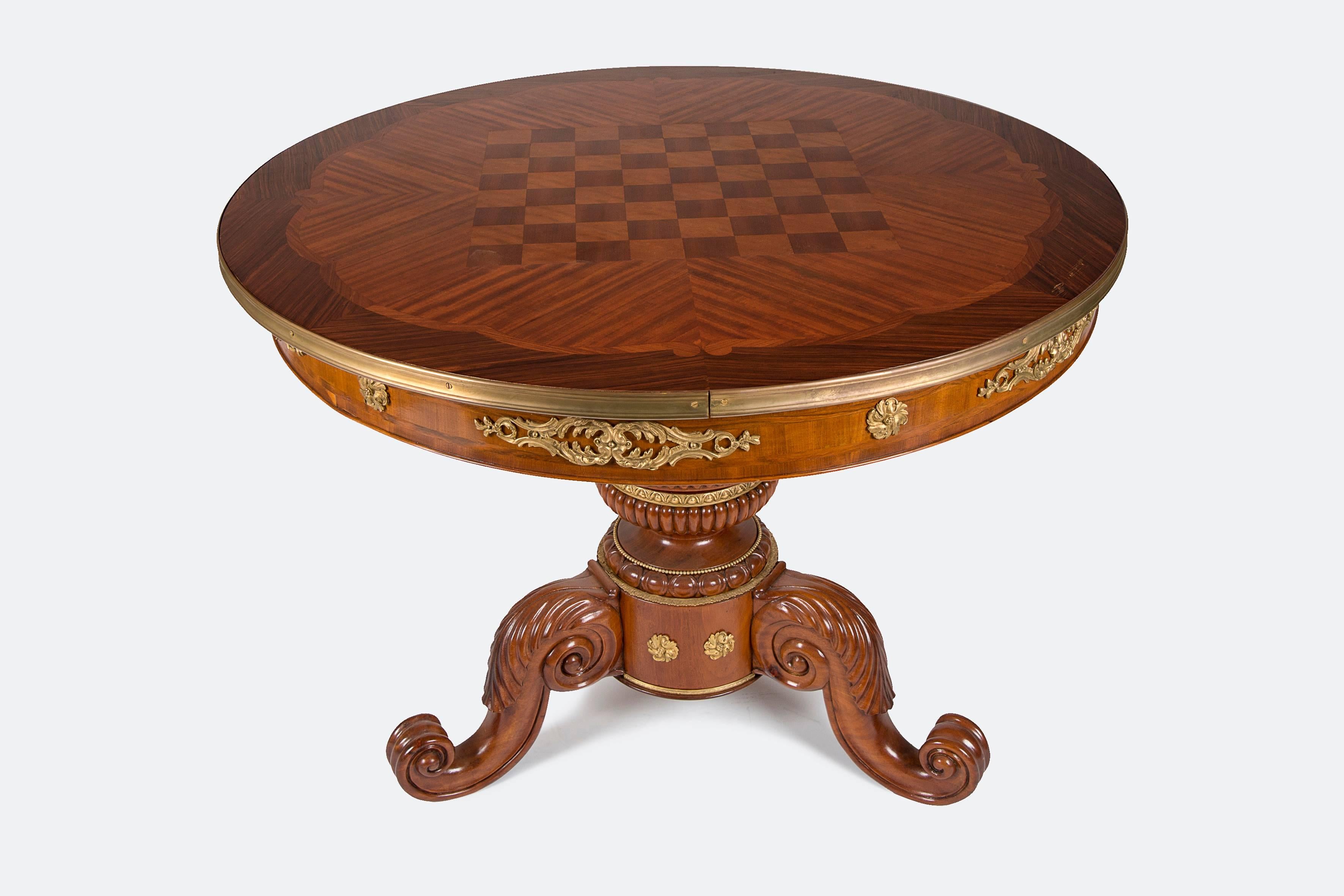 Napoleon III Cuban Mahogany Game Table For Sale