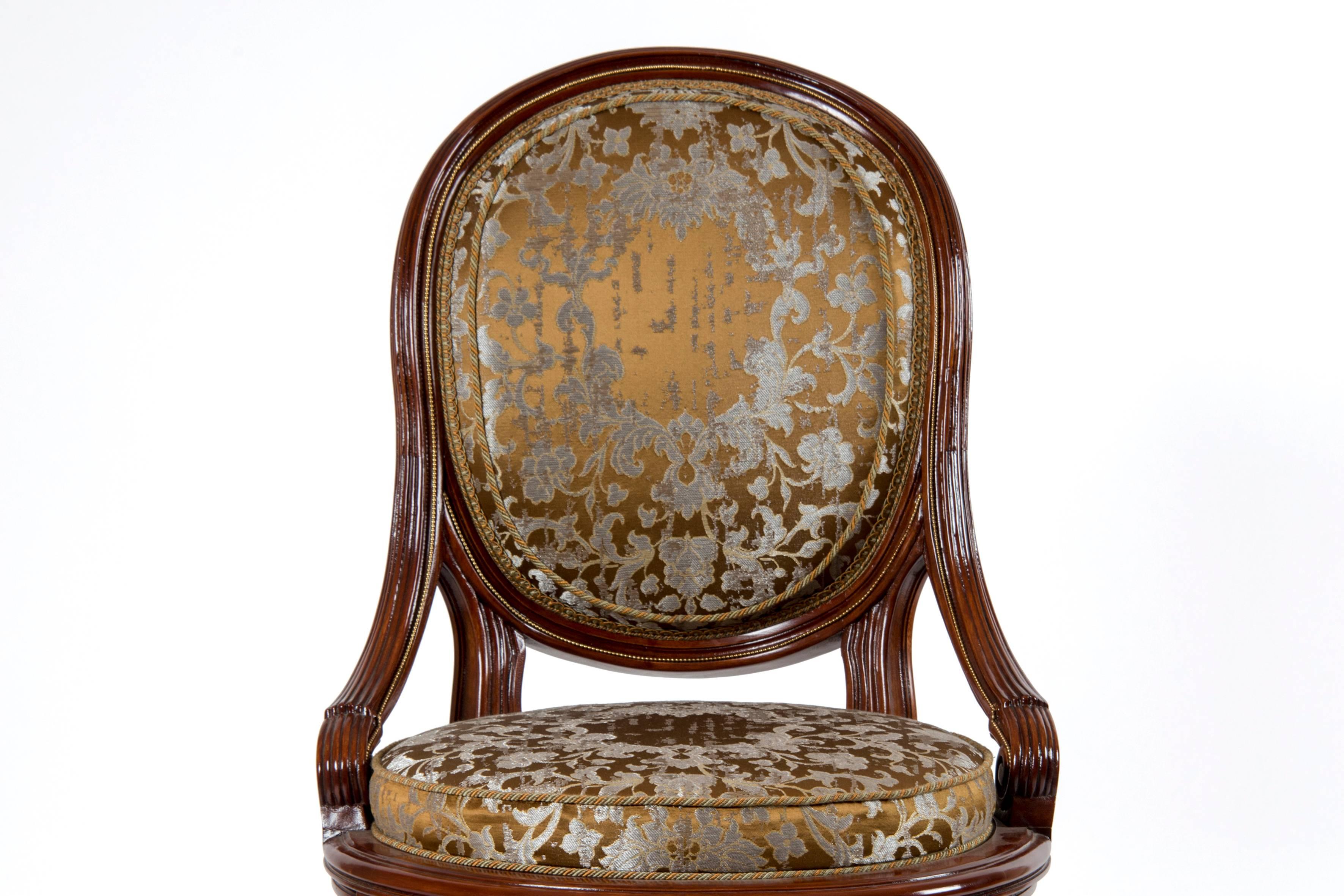 Louis XVI Set of Ten Medallion Chairs For Sale