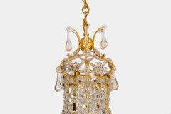 Crystal and Gilt Bronze Chandelier