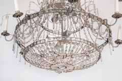 Crystal and Iron Chandelier