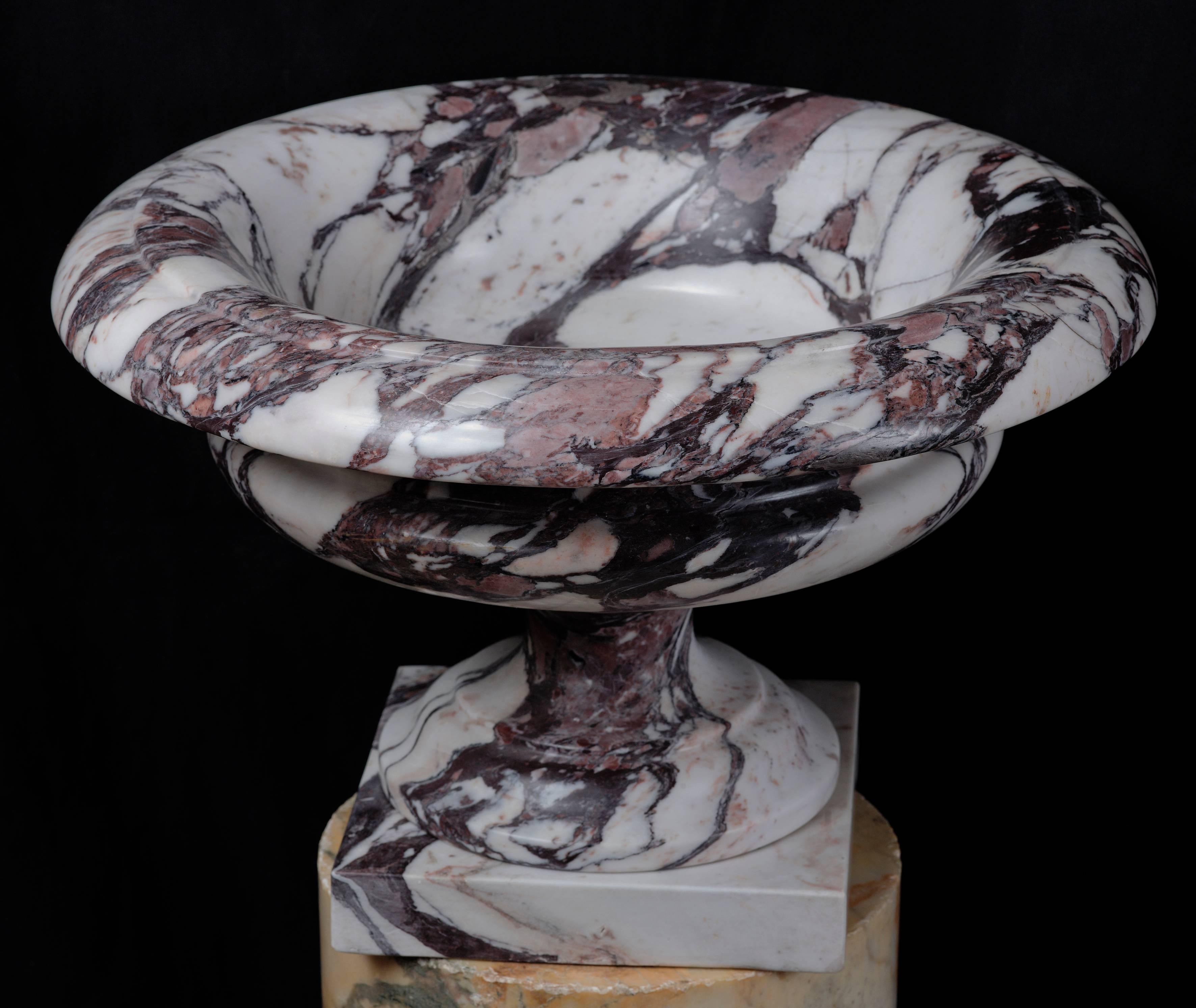 Neoclassical Italian group of three Breccia Marble Vase For Sale