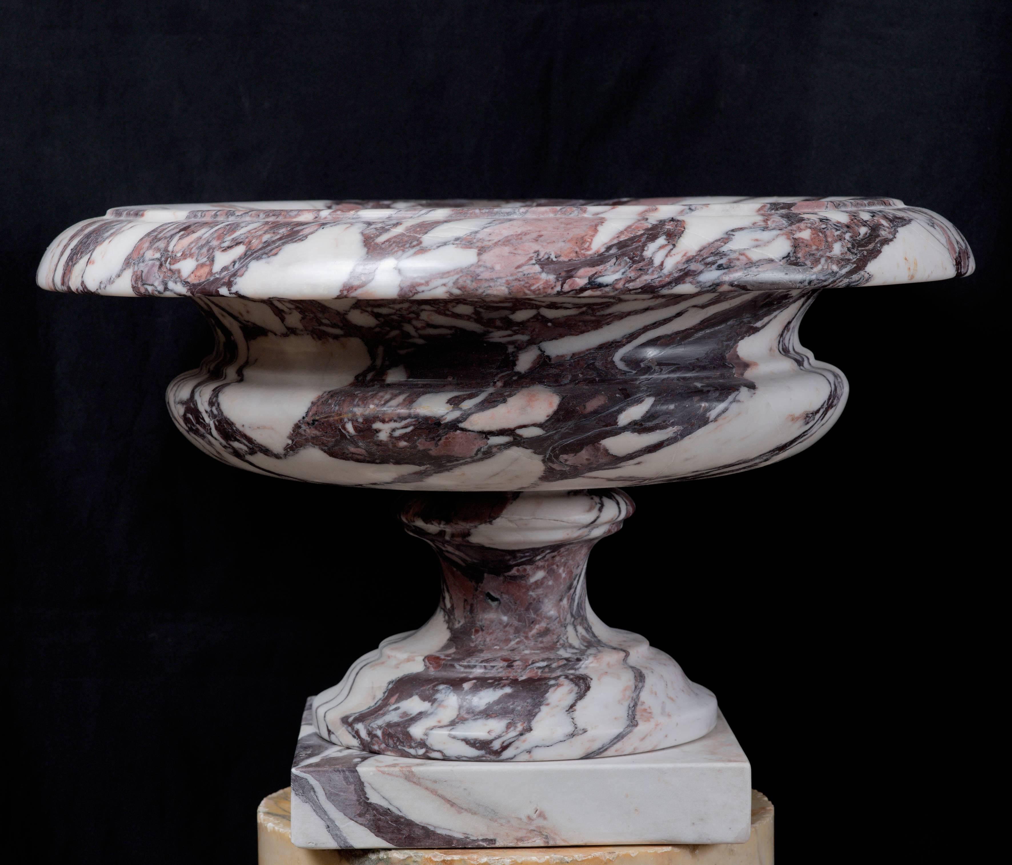 Italian group of three Breccia Marble Vase For Sale 4