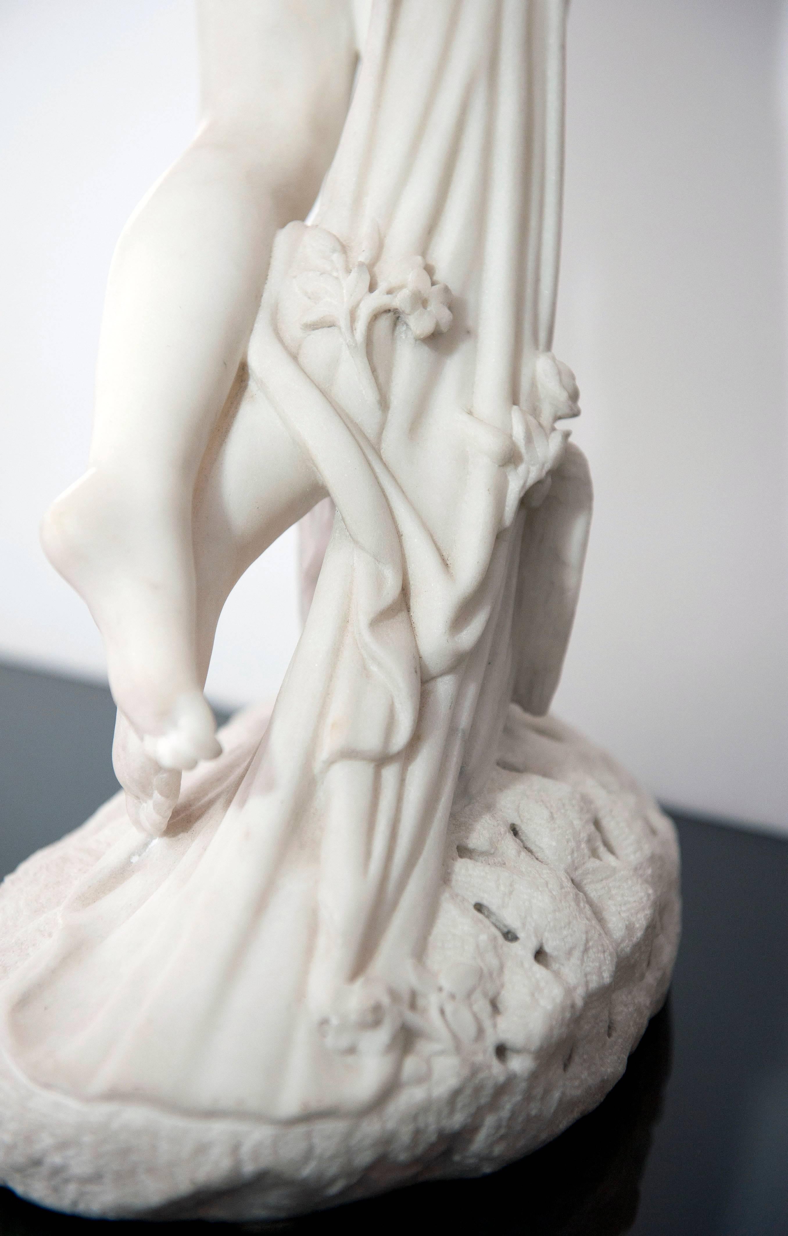 Statuary Marble Sculpture Antique 19th Century in Marble  