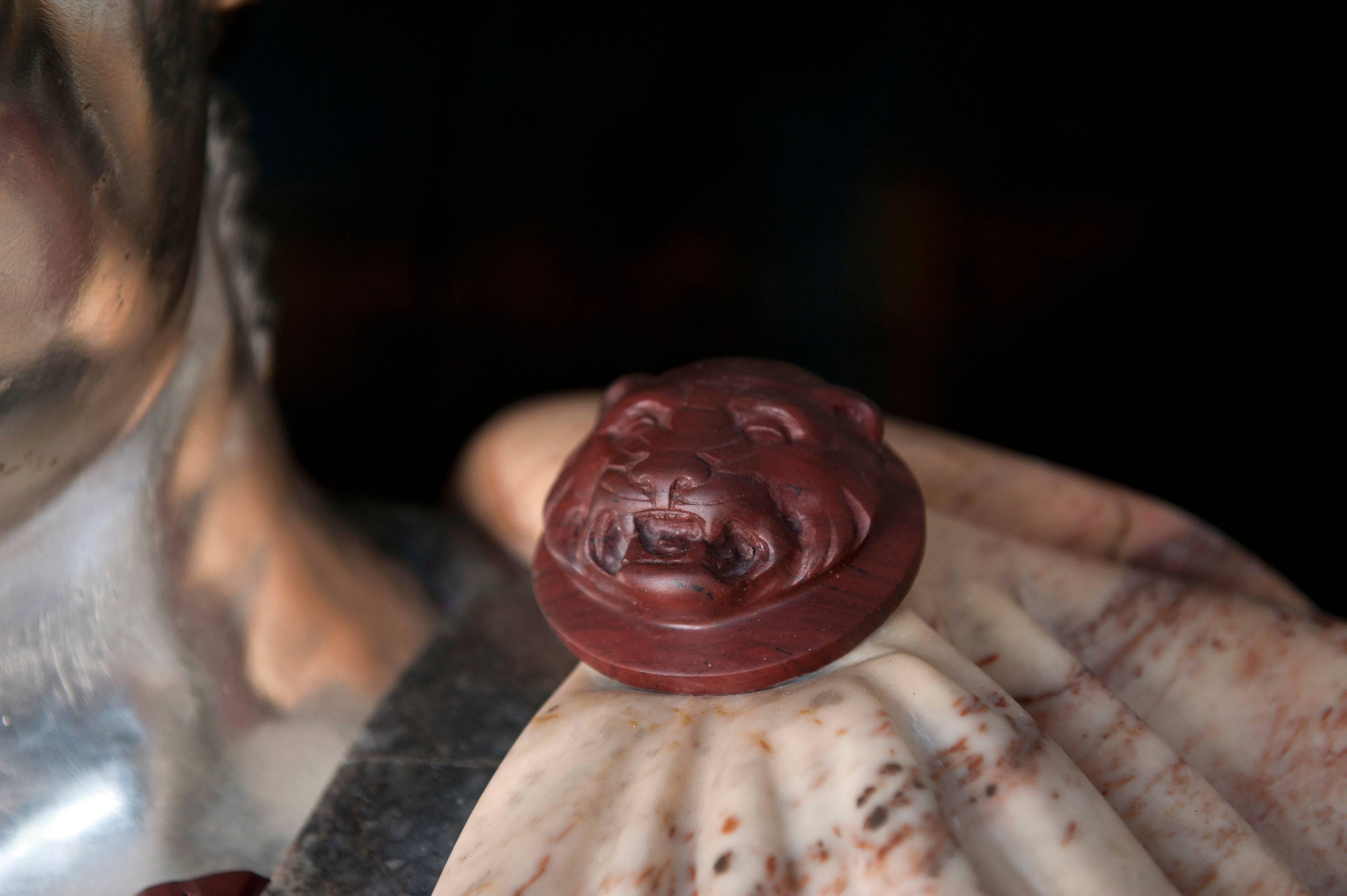 Marble Bust of Emperor Nero Italian 20th Century Specimen Marble  1