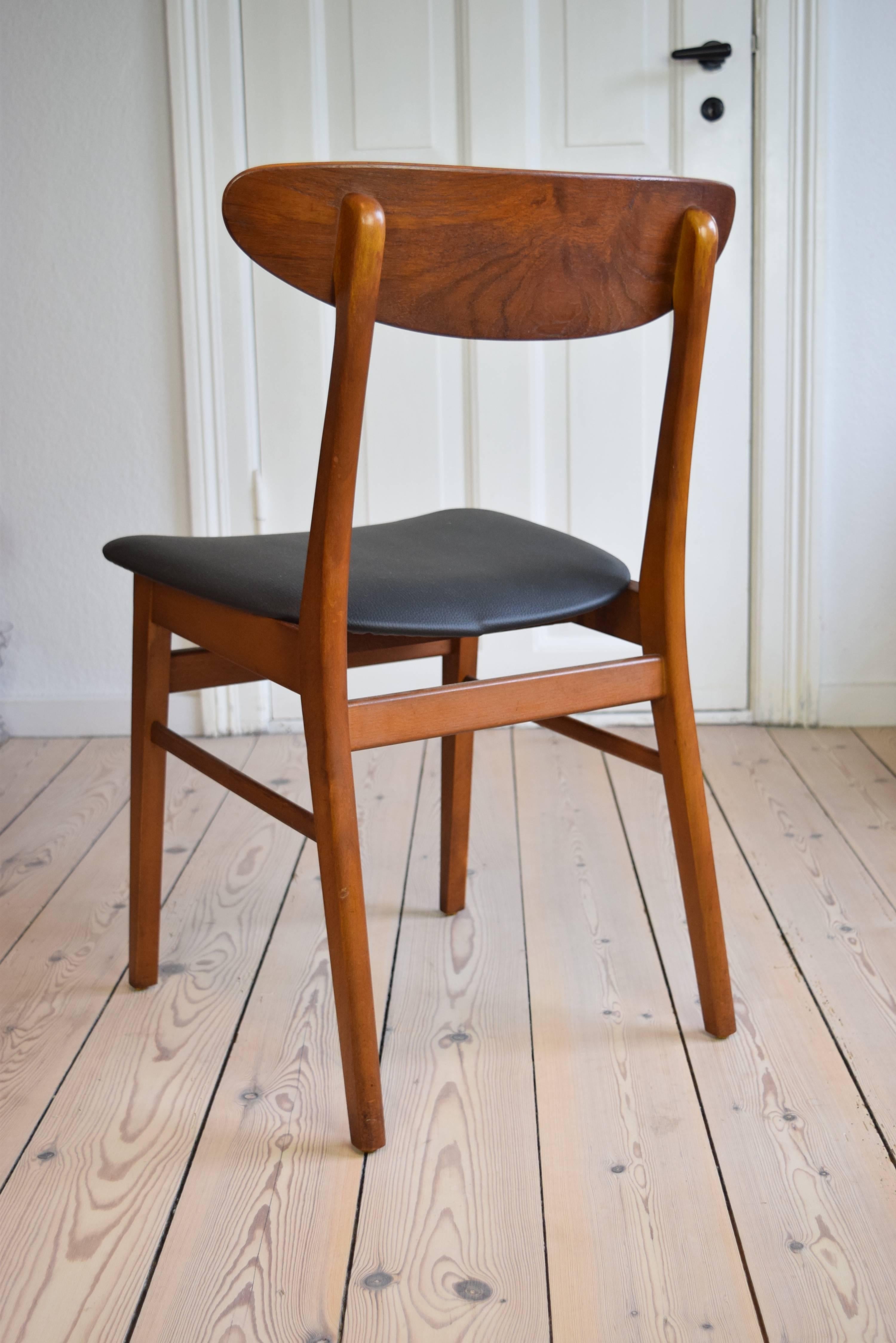 Mid-Century Modern Danish Teak and Beech #210 Farstrup Dining Chairs