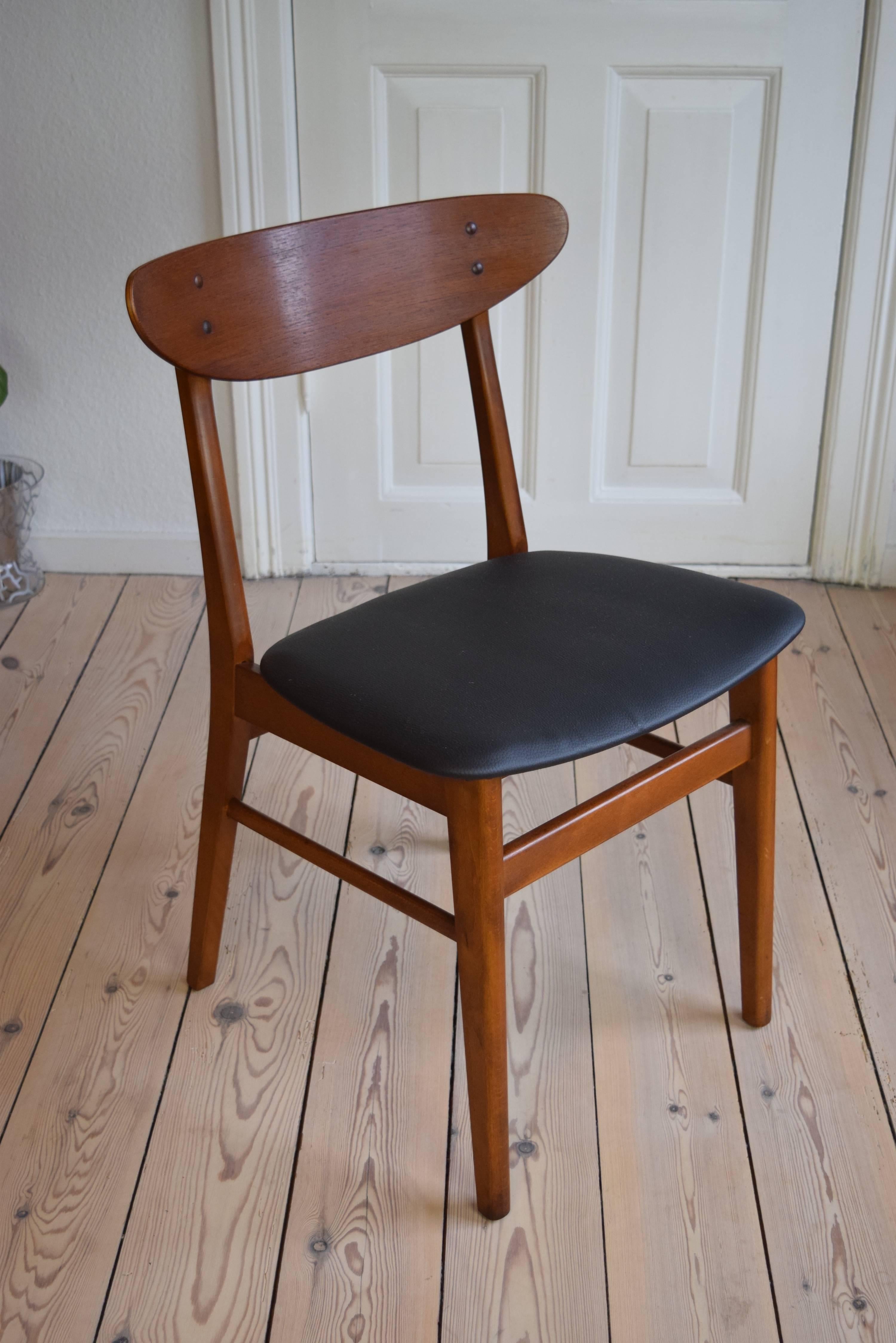 Mid-20th Century Danish Teak and Beech #210 Farstrup Dining Chairs