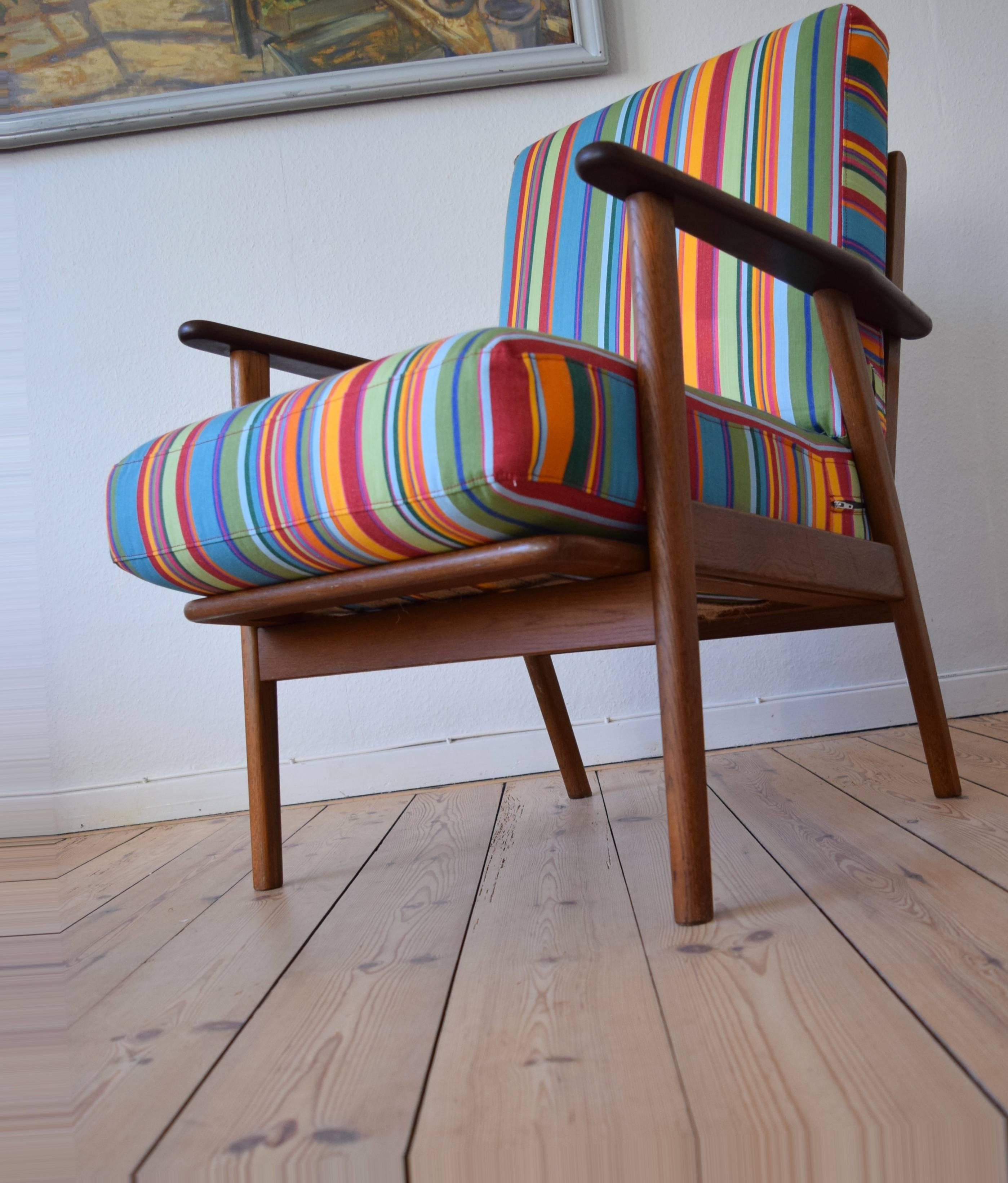 Danish Teak and Oak Easy Chair For Sale 1