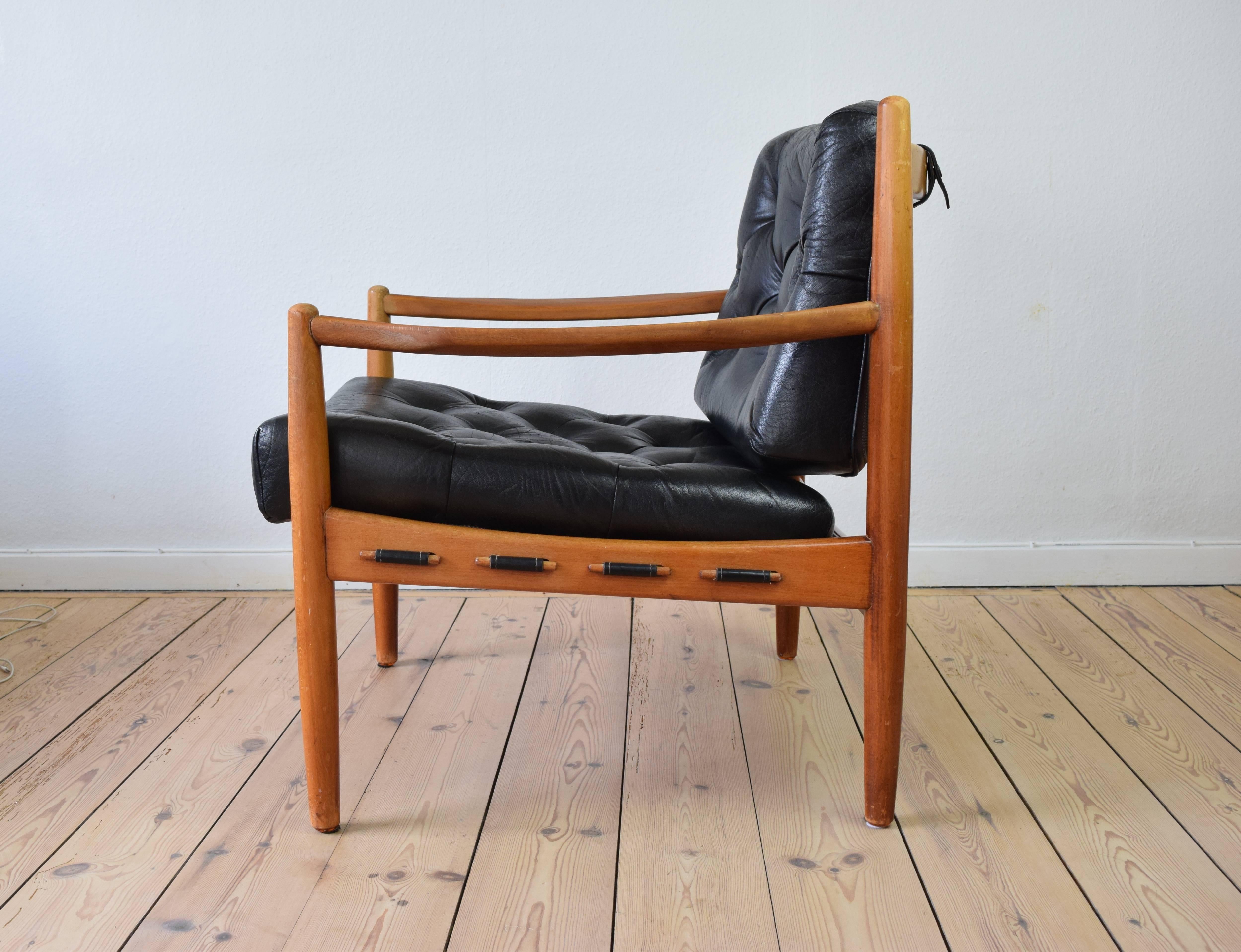 Mid-Century Modern Danish Leather Lounge Chair, 1960s