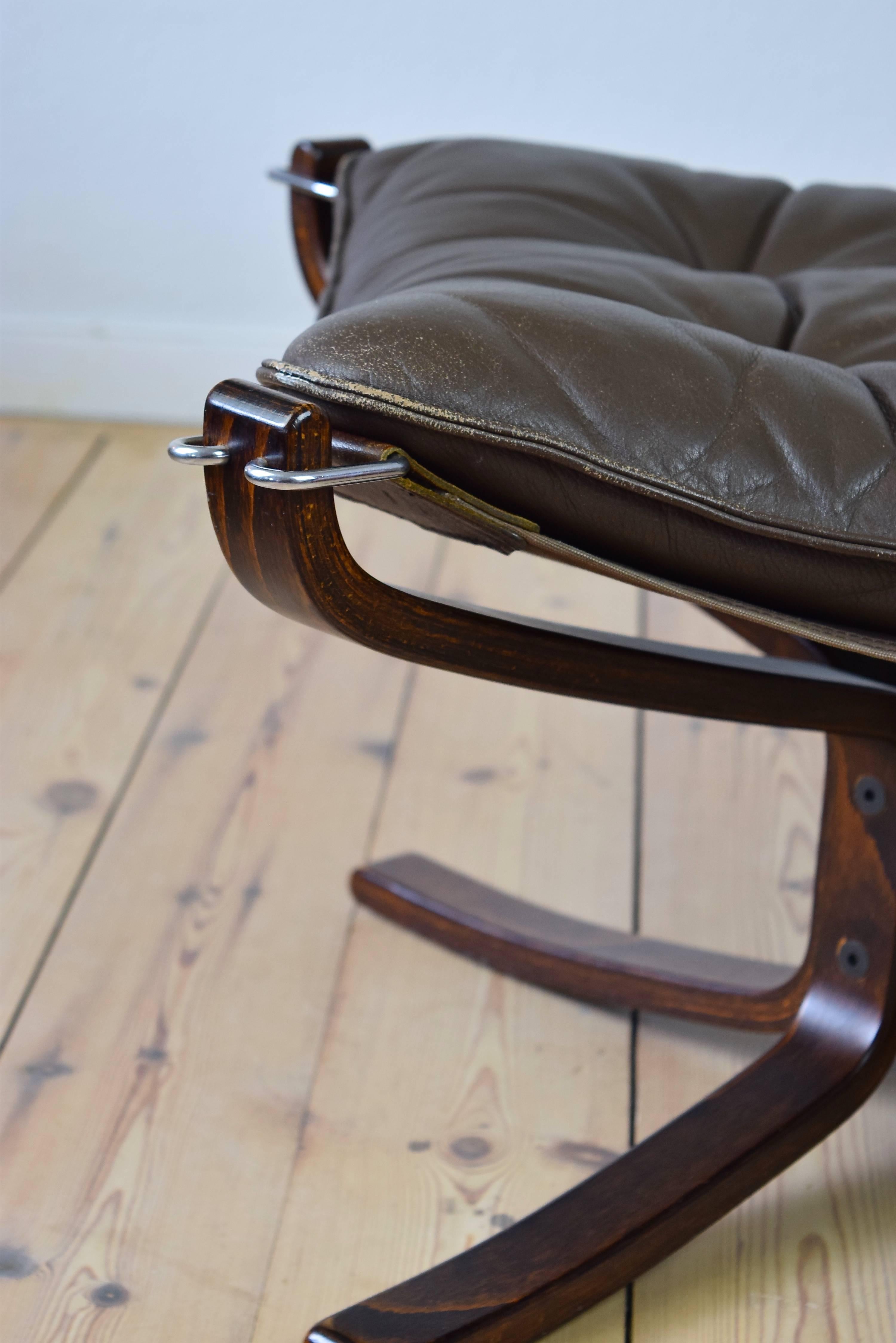 Sigurd Ressell Falcon Chair Footstool In Good Condition In Nyborg, DK