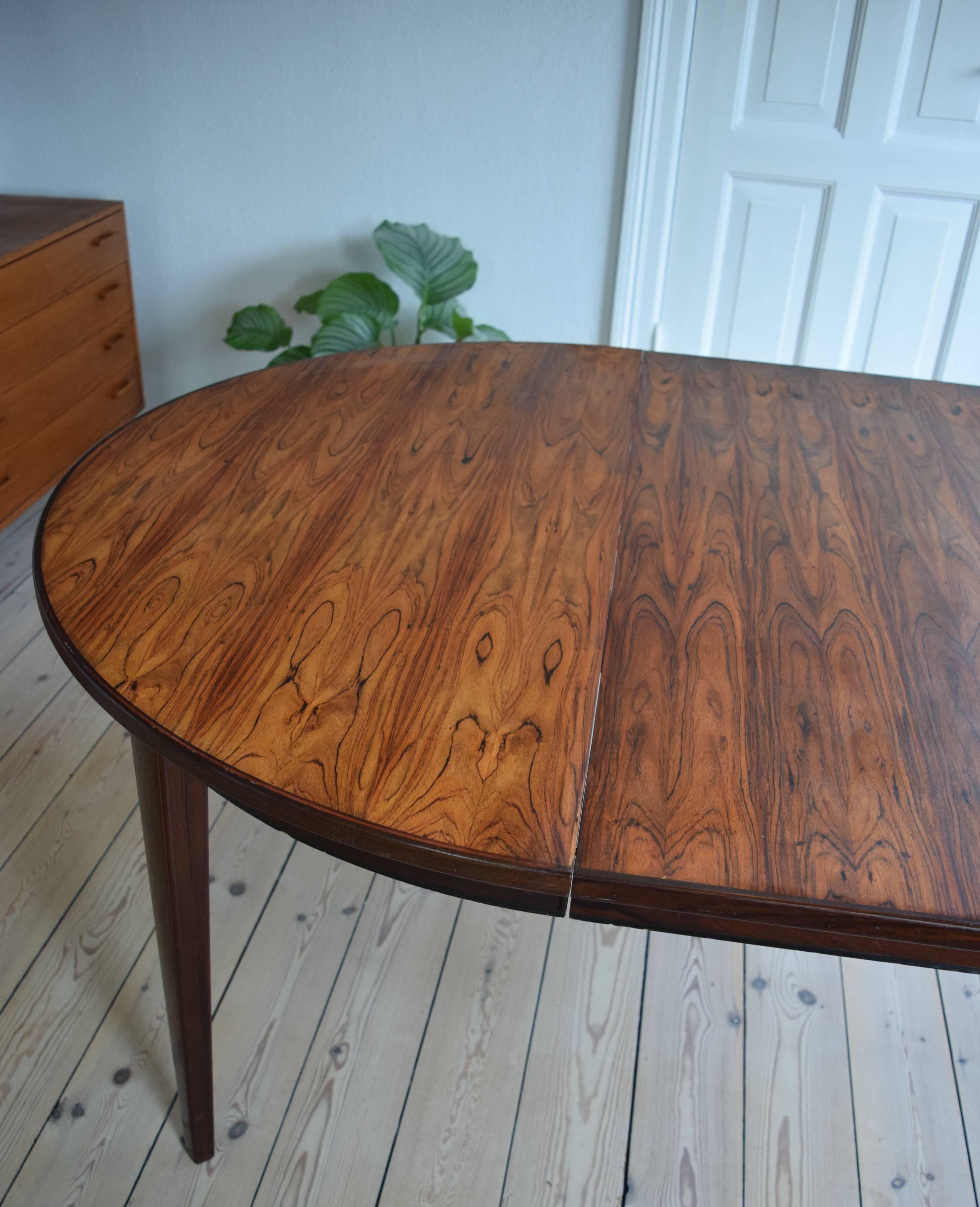 Danish Omann Jun Model 55 Rosewood Dining Table For Sale