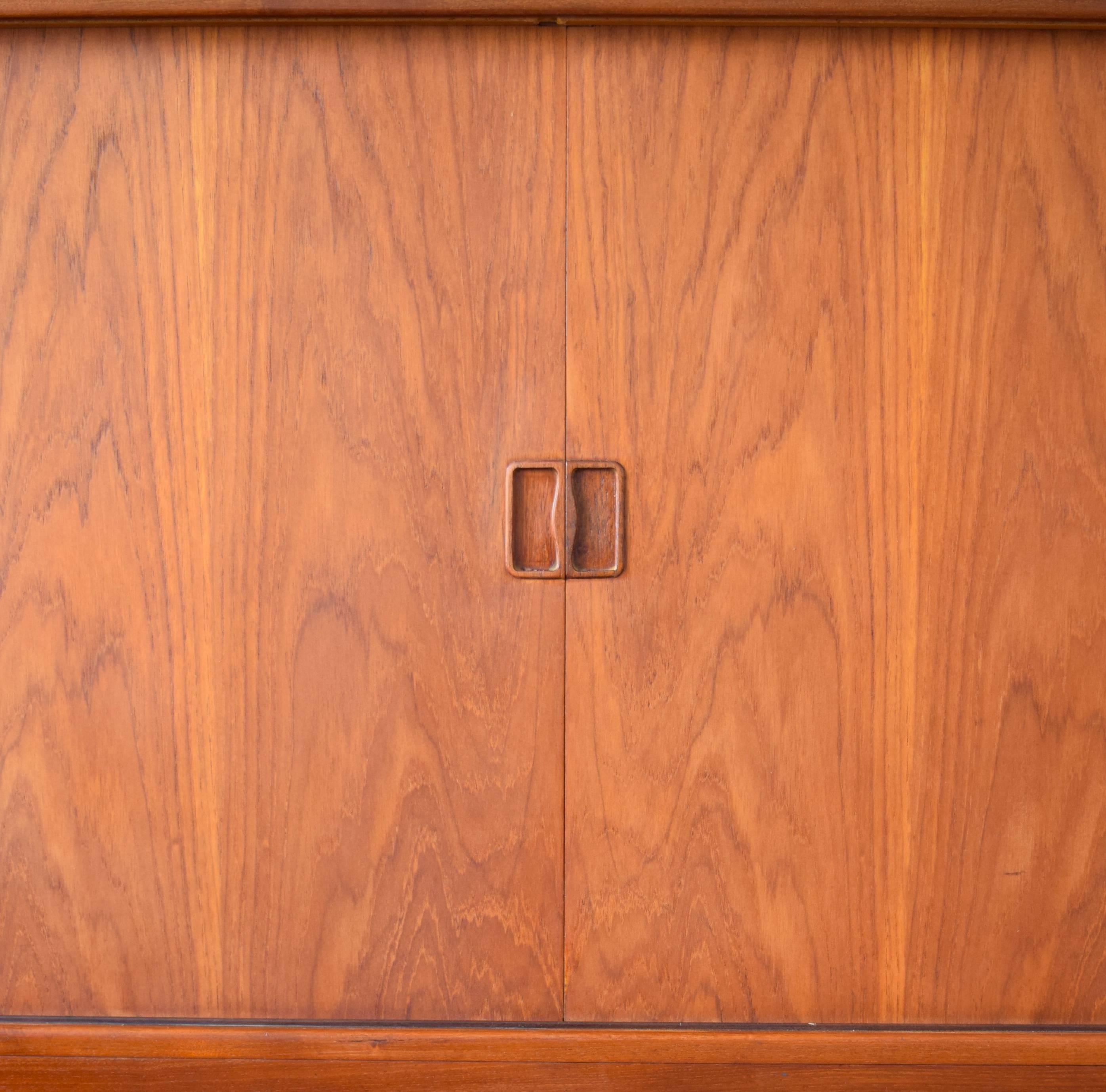 Danish High Teak Credenza, 1960s 2