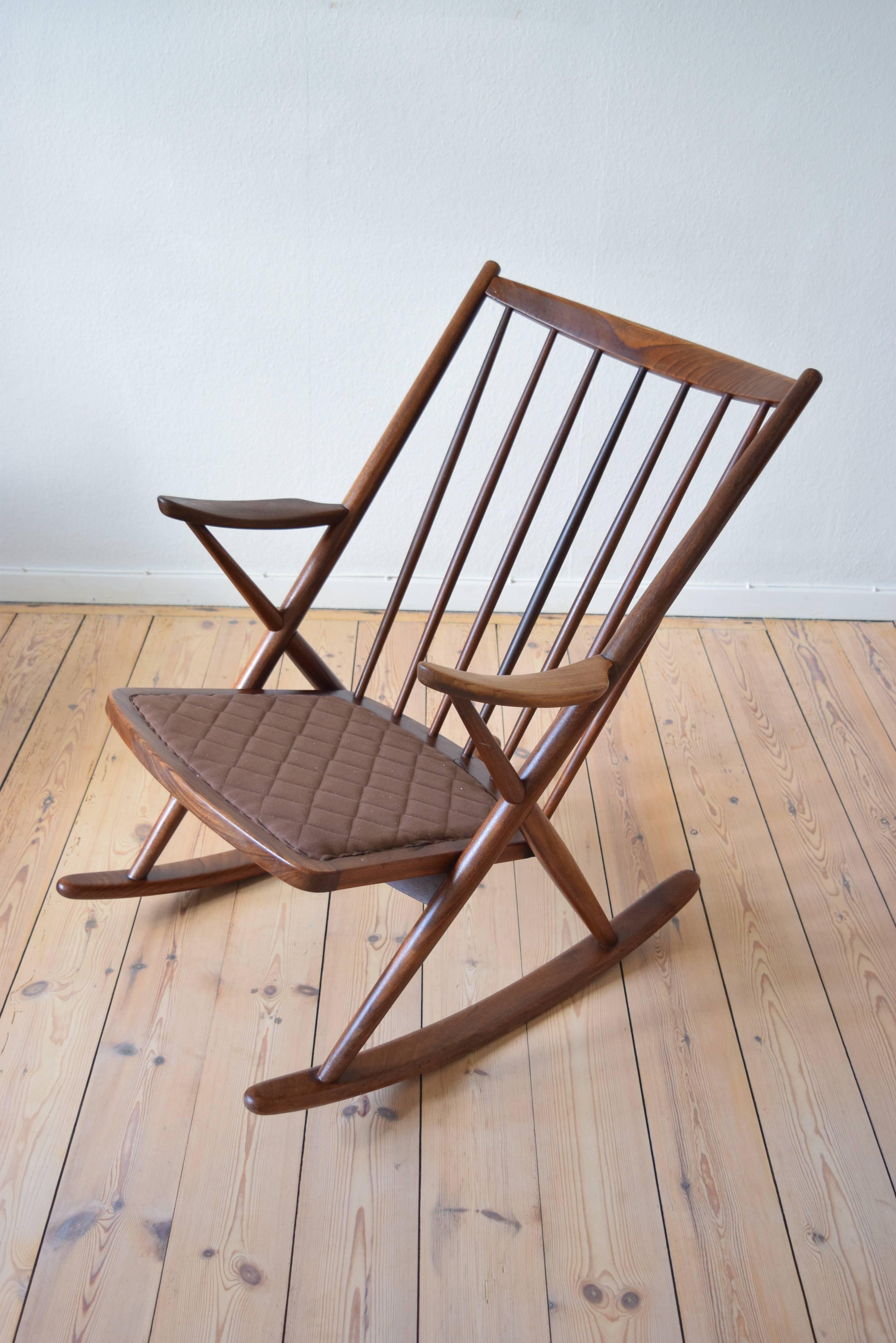 Model 182 Teak Rocking Chair by Frank Reenskaug for Bramin 3