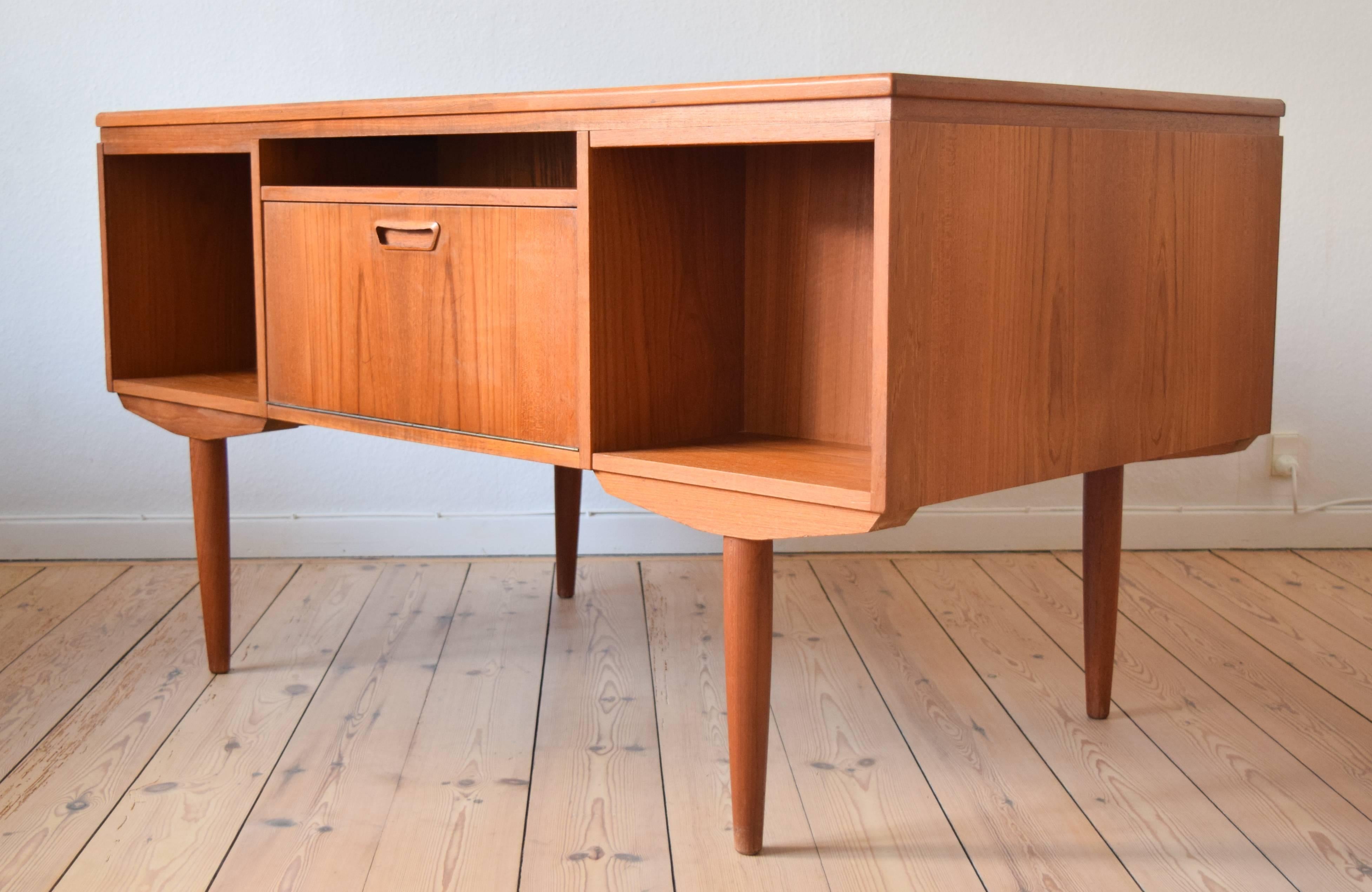 Mid-20th Century Teak Desk by J. Svenstrup for A.P. Møbler, 1960s