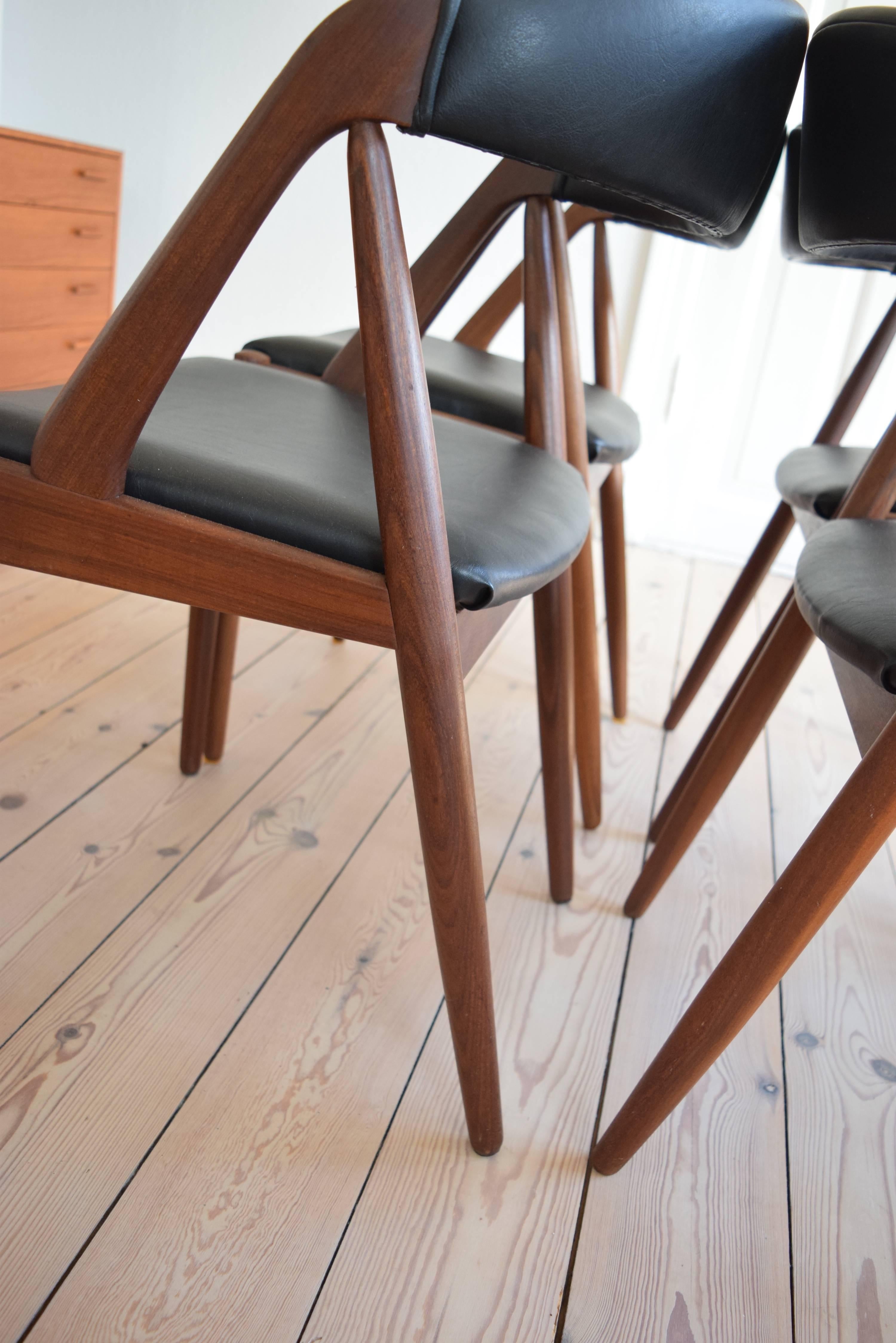 Kai Kristiansen Model 31 Dining Chairs In Good Condition For Sale In Nyborg, DK