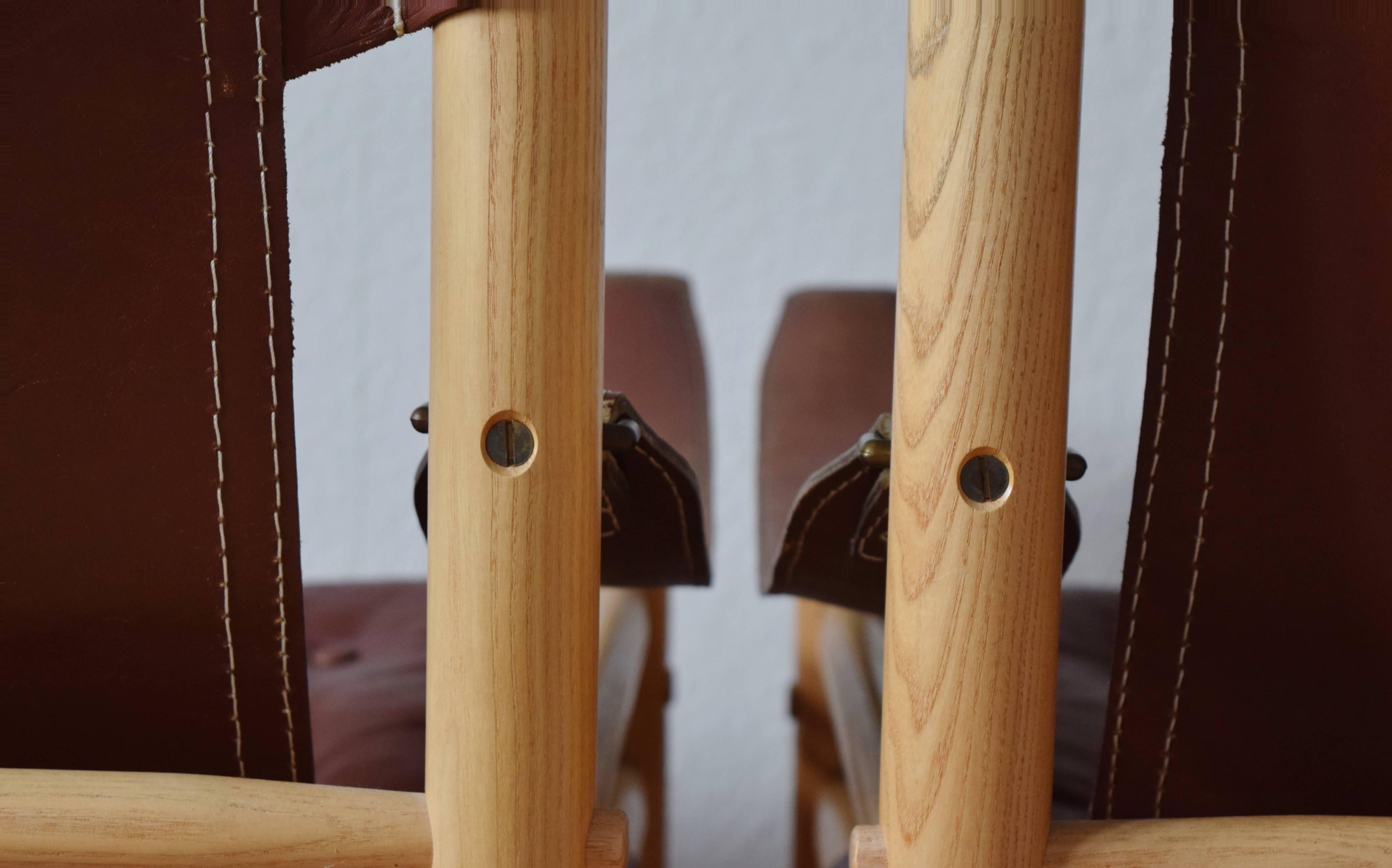 Pair of Mid-Century Swedish Arne Norell Sirocco Safari Chairs, 1970s 1