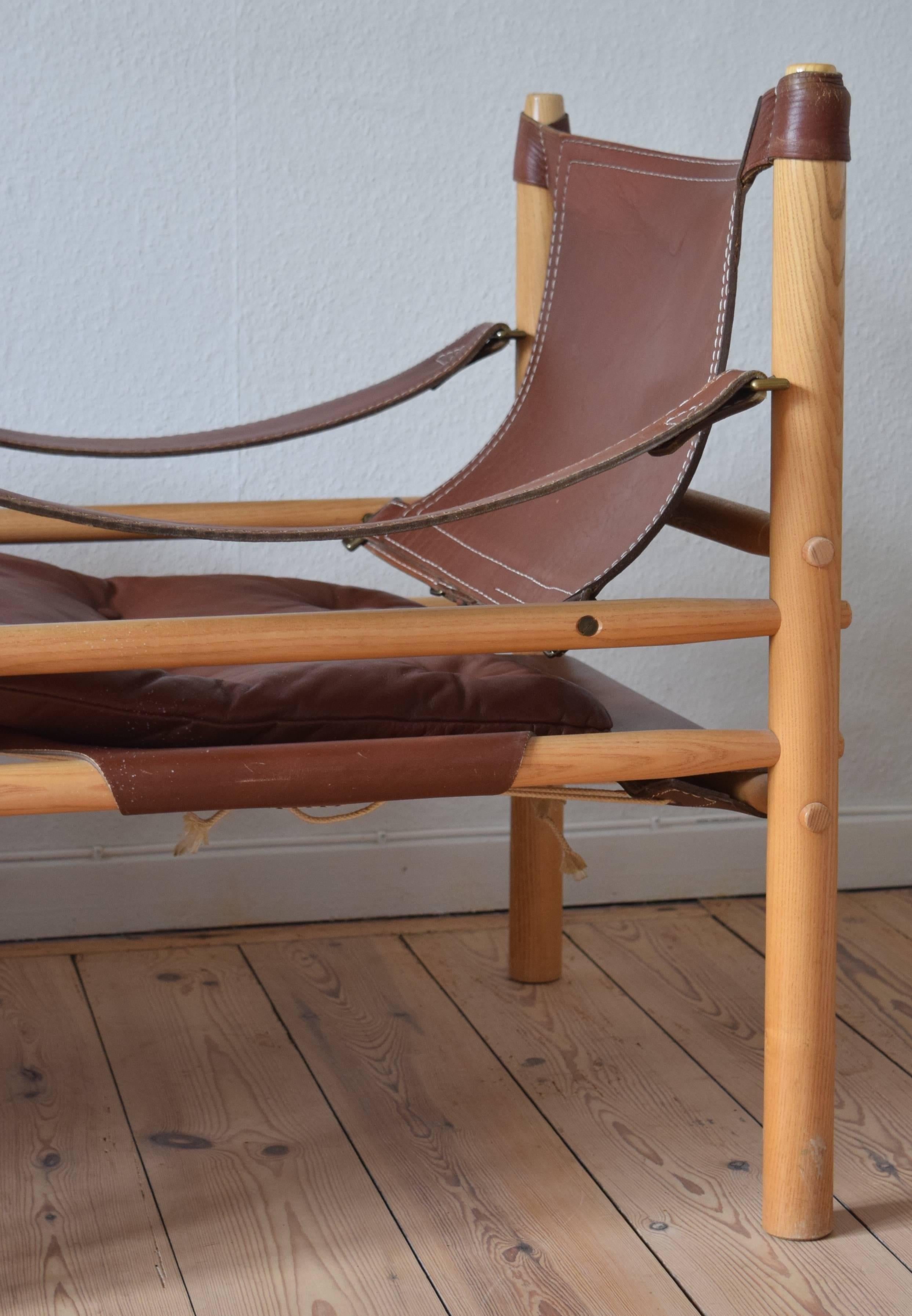 Pair of Mid-Century Swedish Arne Norell Sirocco Safari Chairs, 1970s 2