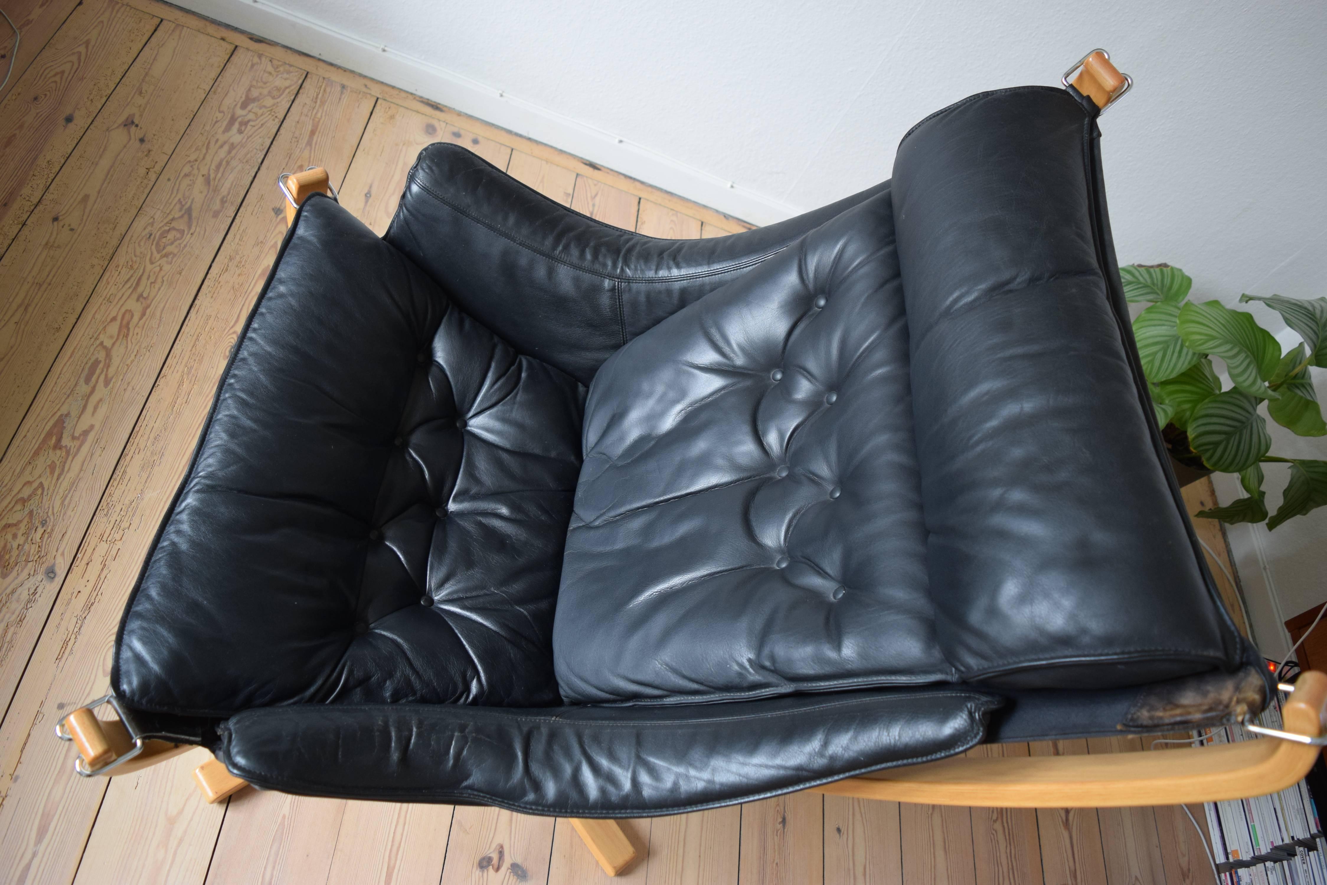 Black Winged Falcon Chair by Sigurd Ressell for Vatne Møbler, 1970s 2