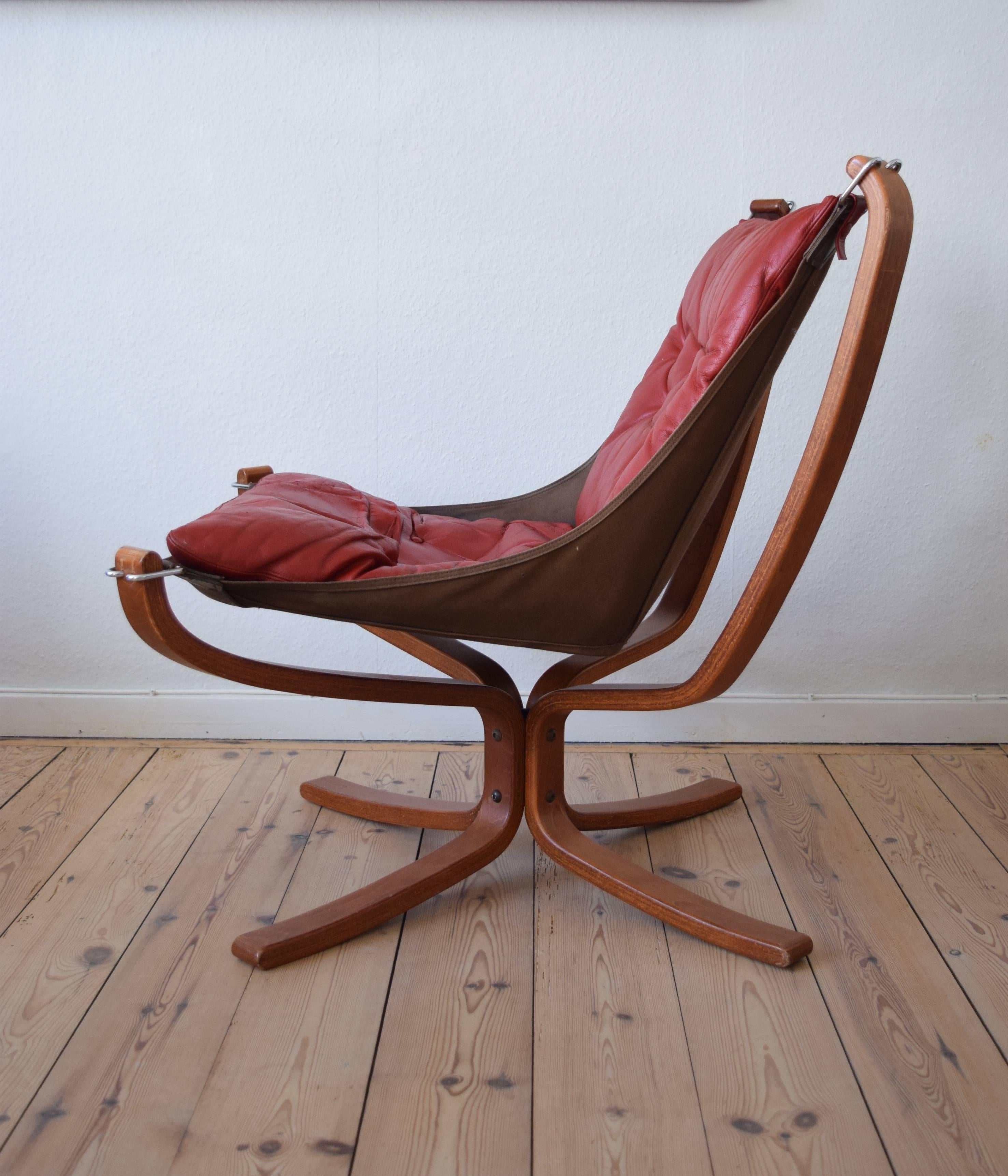 Mid-Century Modern Sigurd Ressell Falcon Chair for Vatne Møbler, 1970s