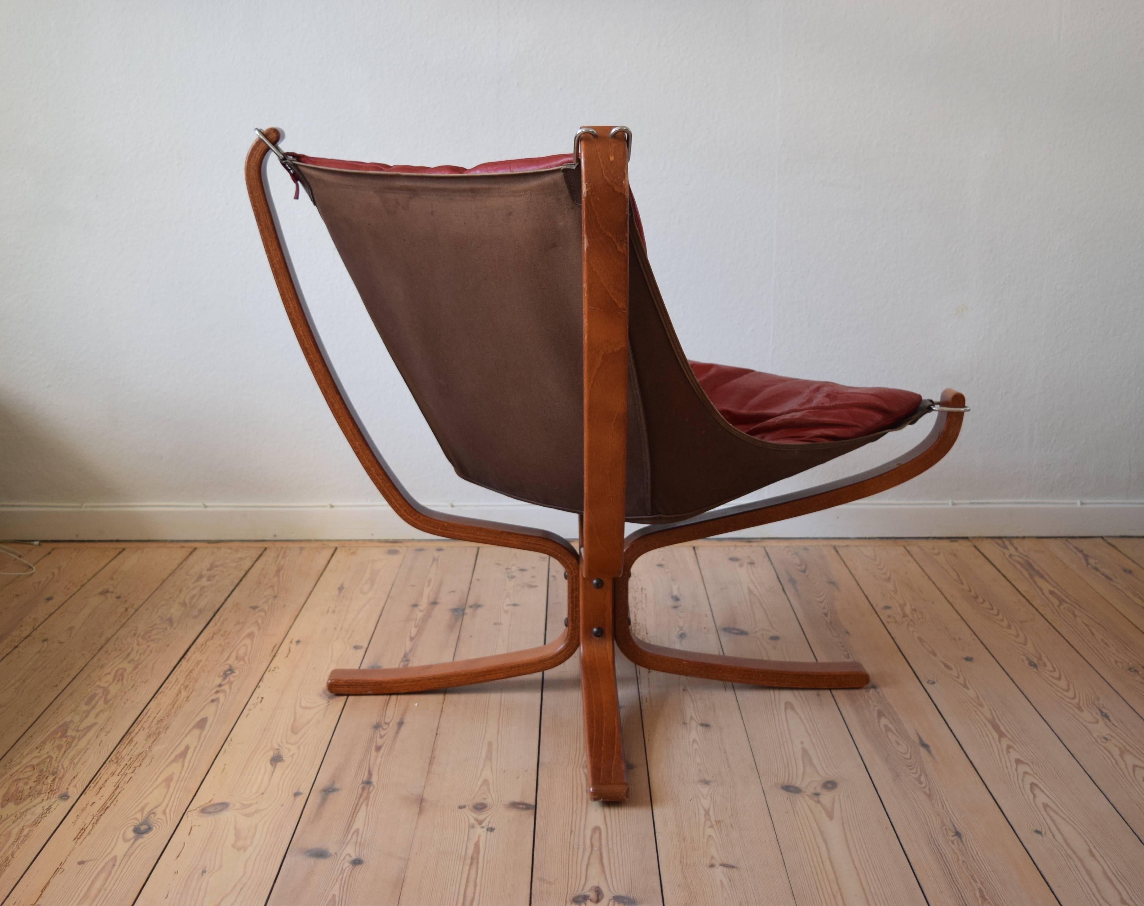 Norwegian Sigurd Ressell Falcon Chair for Vatne Møbler, 1970s