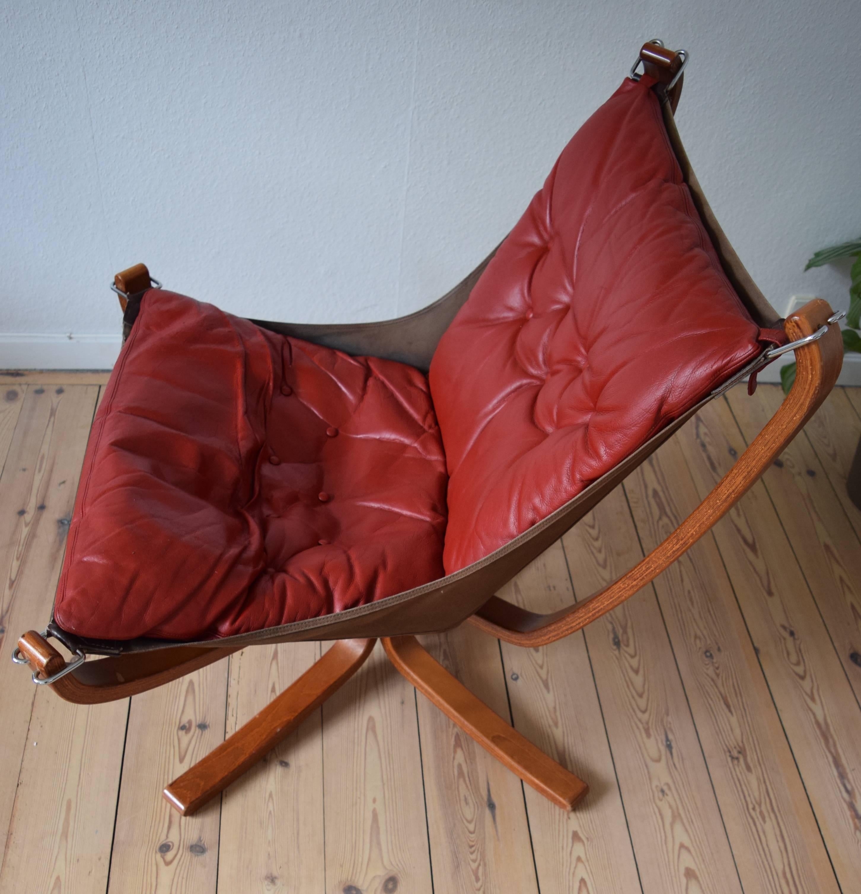 Sigurd Ressell Falcon Chair for Vatne Møbler, 1970s In Good Condition In Nyborg, DK
