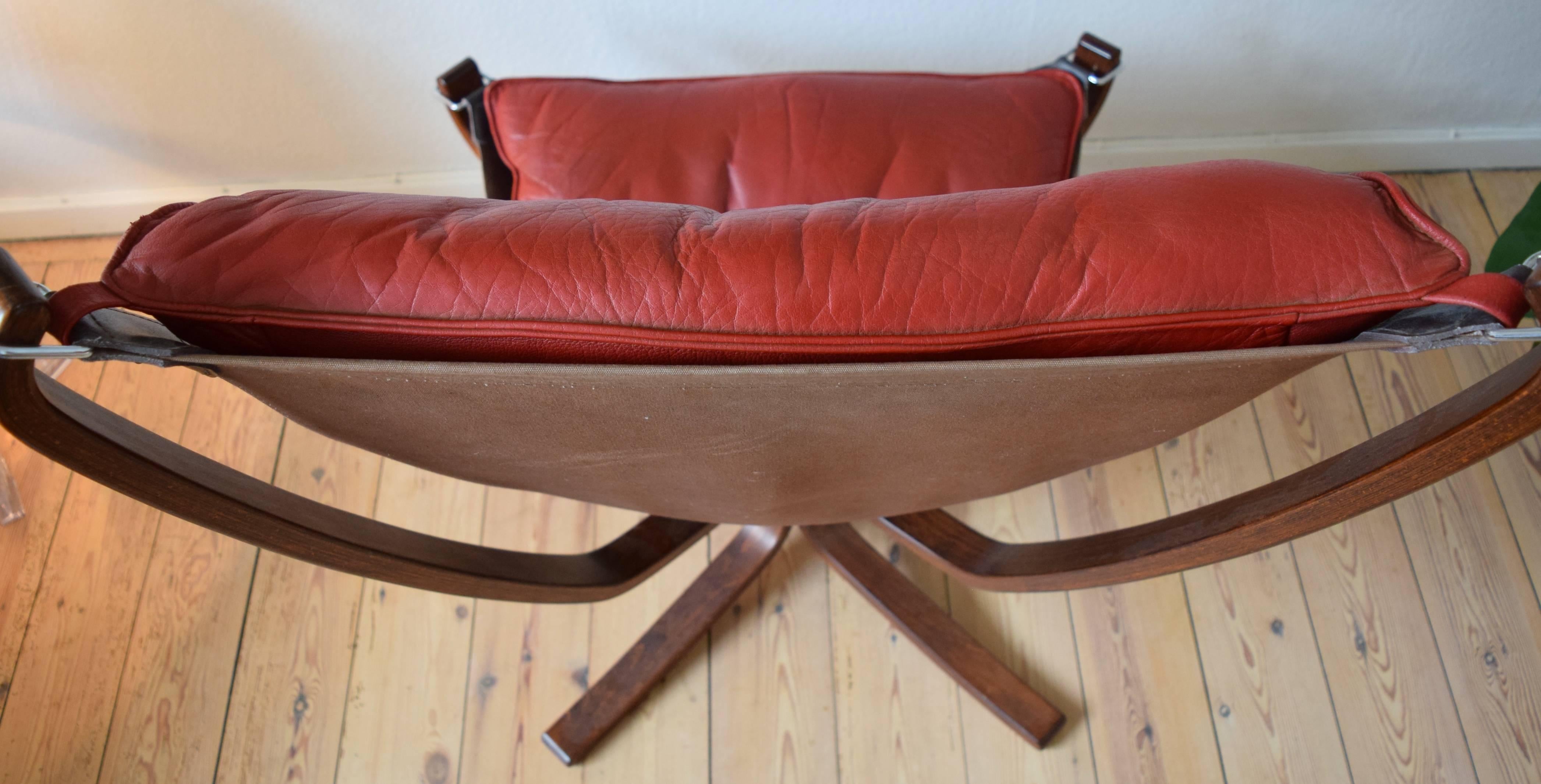 Leather Sigurd Ressel Red Falcon Chair