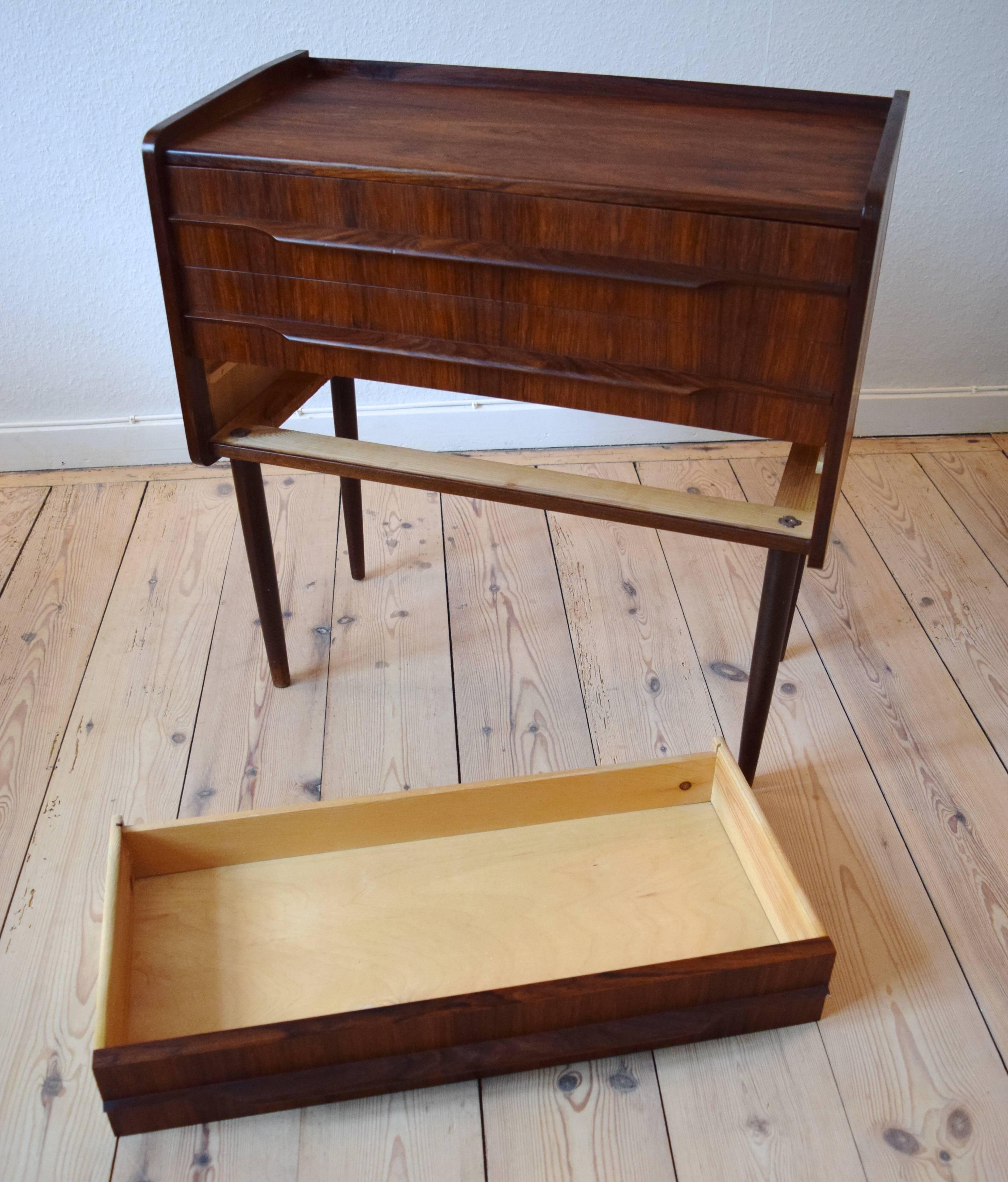 Mid-20th Century Danish Midcentury Three-Drawer Rosewood Chest of Drawers, 1960s For Sale
