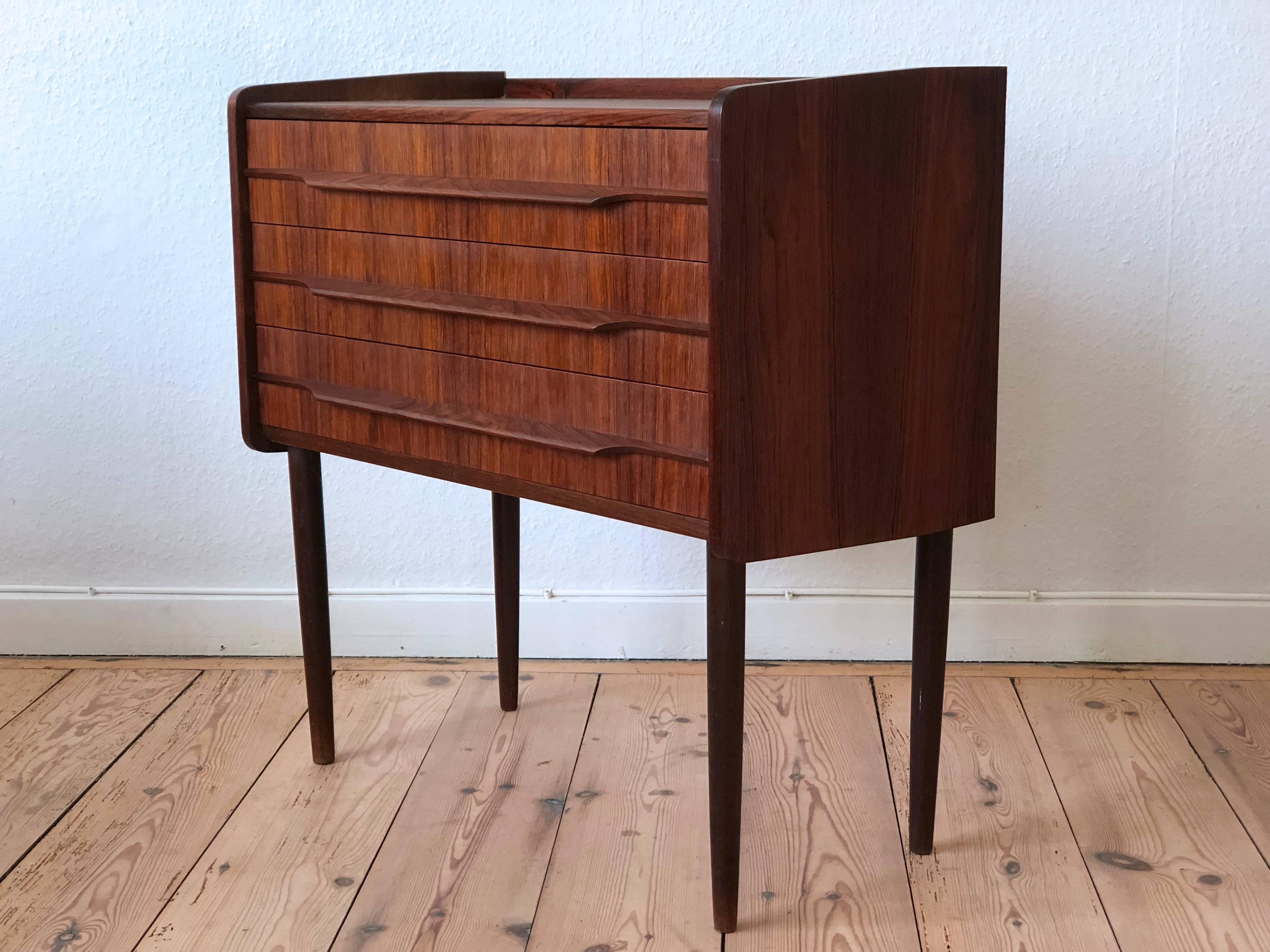 Danish Midcentury Three-Drawer Rosewood Chest of Drawers, 1960s For Sale 2