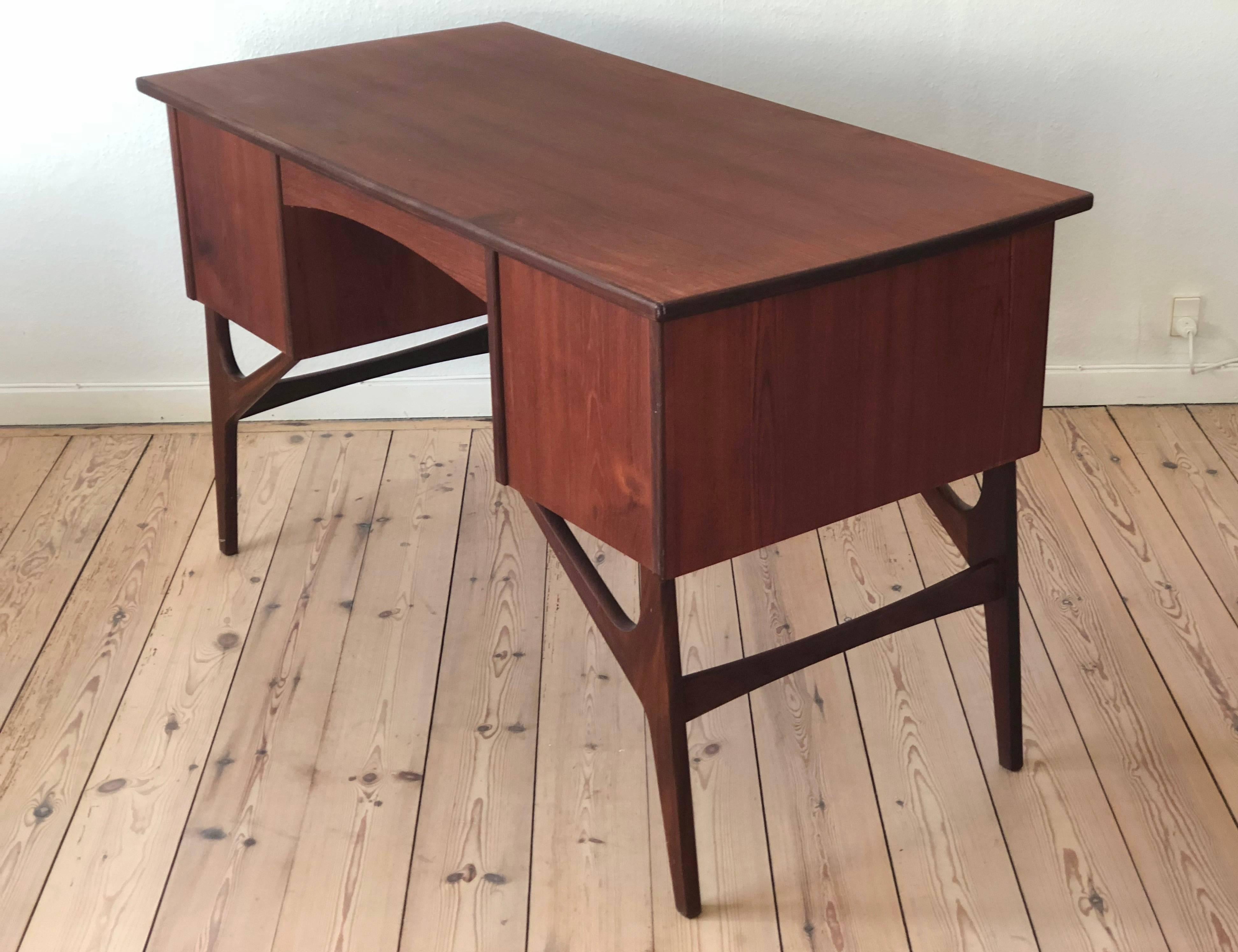 Midcentury Danish Teak Desk, 1950s 3