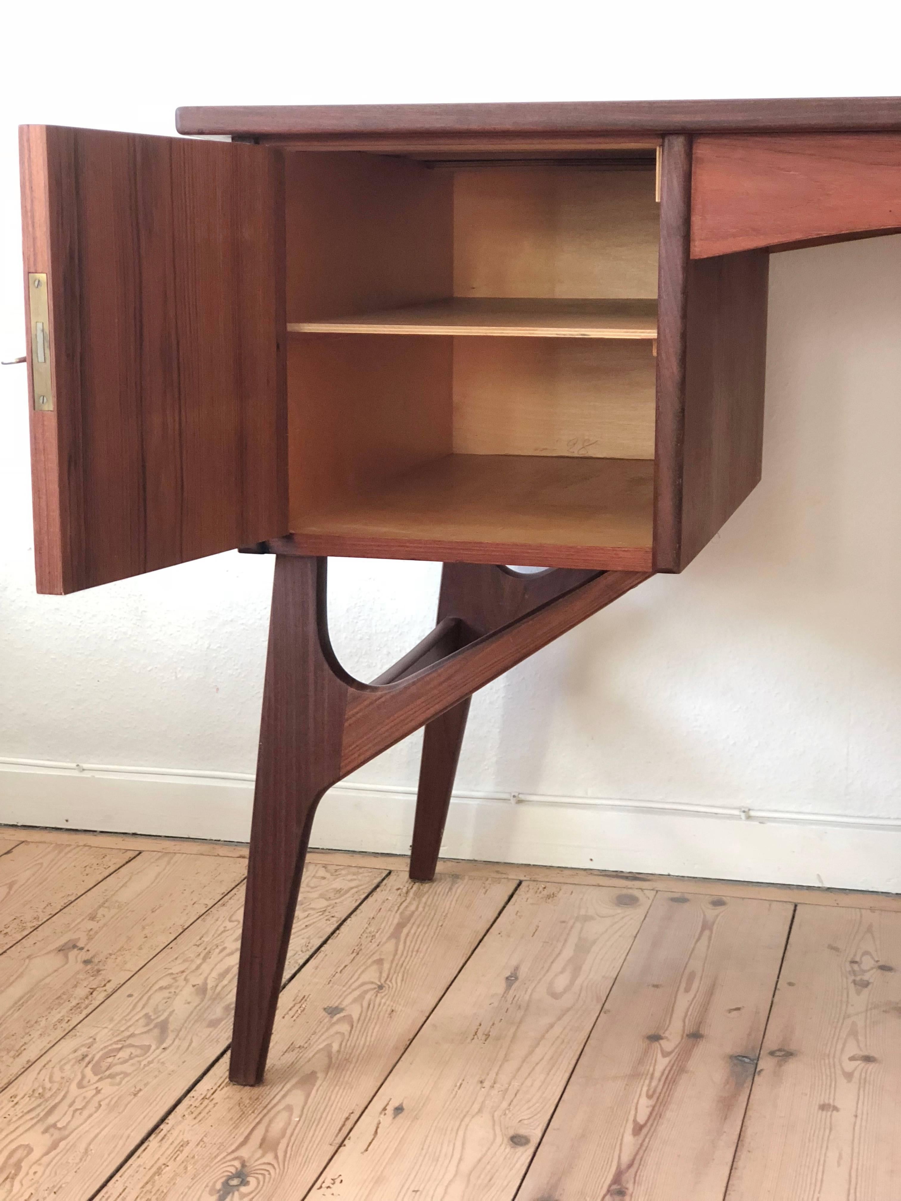 Mid-20th Century Midcentury Danish Teak Desk, 1950s