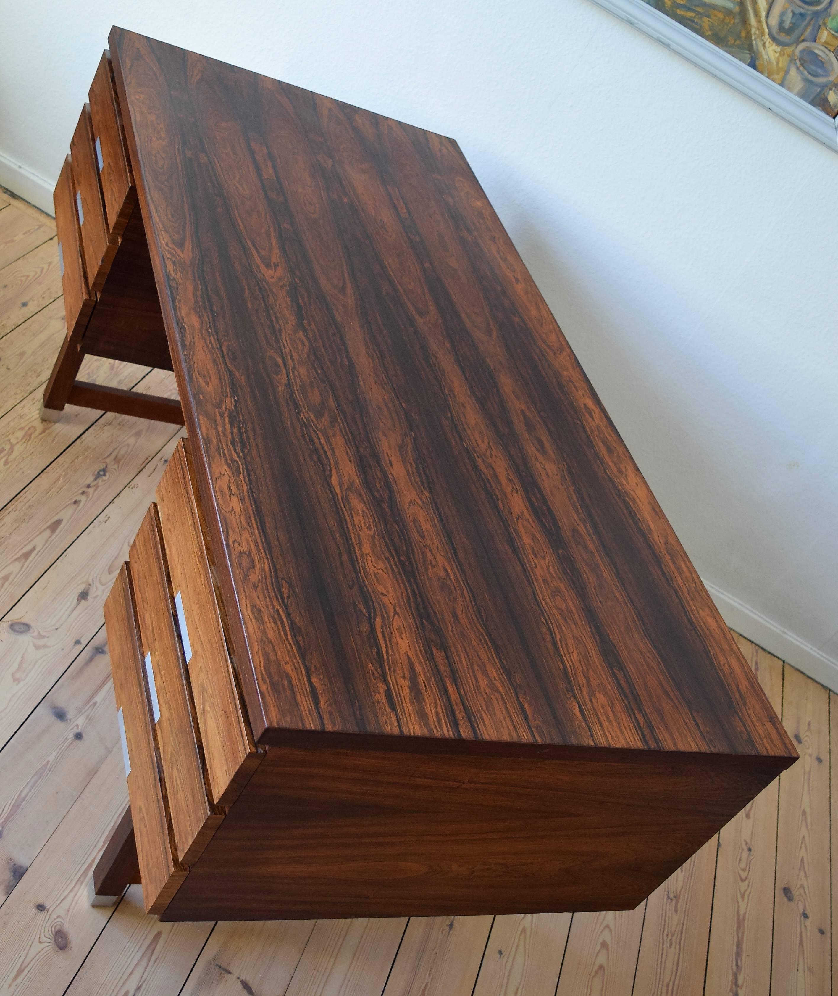 Mid-20th Century EP401 Rosewood Executive Desk by Kai Kristiansen for Schou Andersen, 1960s For Sale