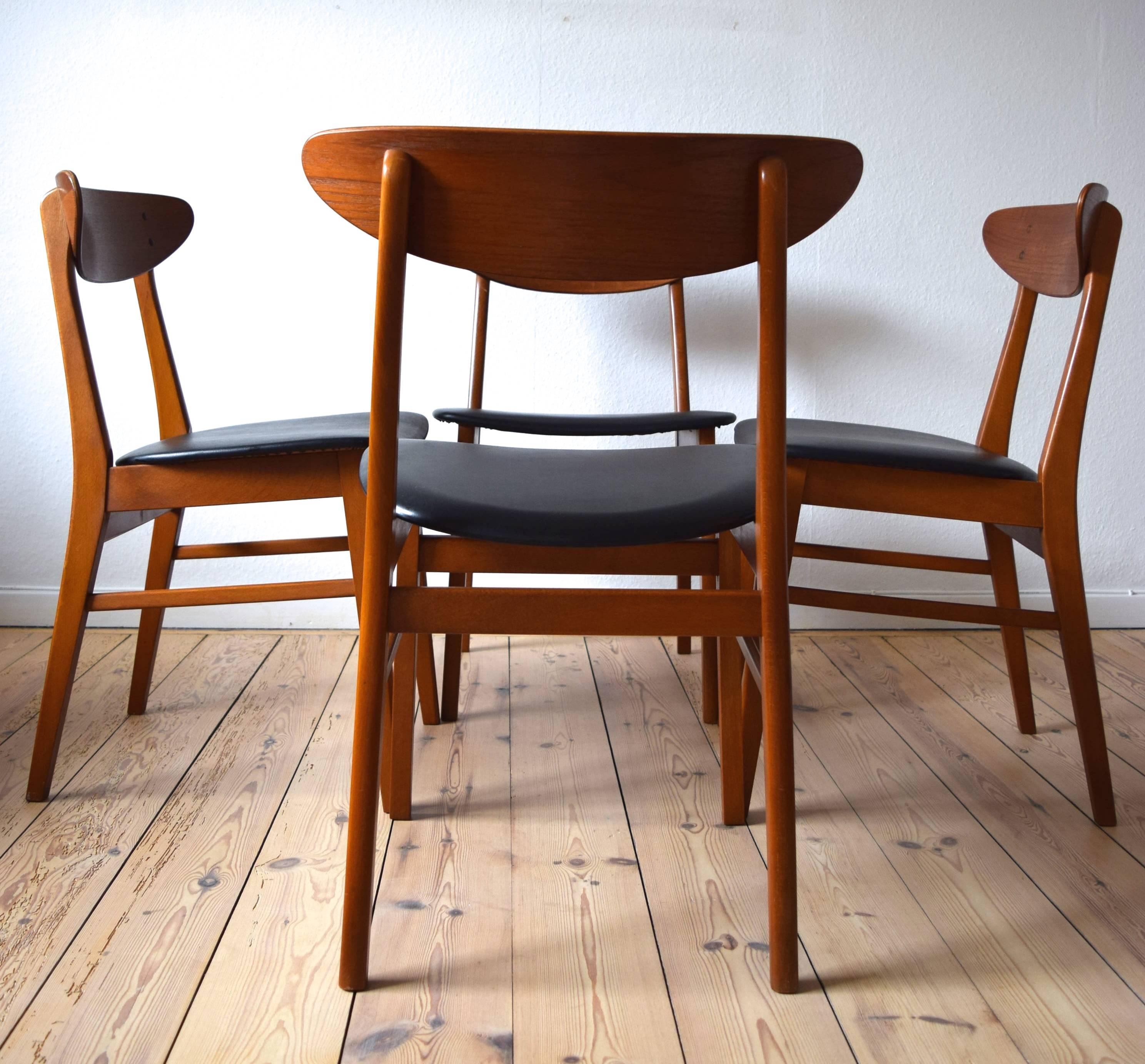 Danish Teak and Beech #210 Farstrup Dining Chairs 2