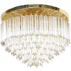 Venini Six-Tiered Flush Mount Ceiling Chandelier, with 135 Crystals