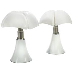 Pair of Large "Pipistrello" Table Lamps by Gae Aulenti