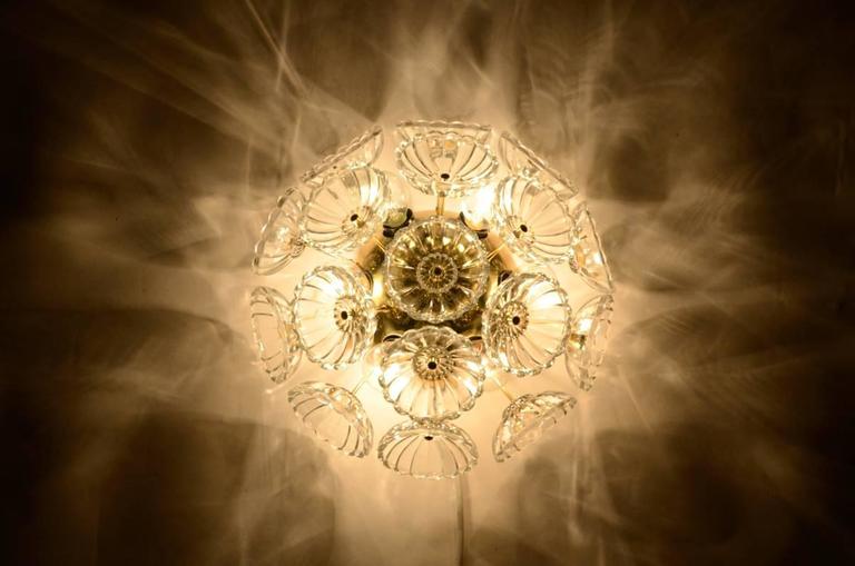 Set of Starbust Sputnik Glass Flower Wall Lights For Sale at 1stdibs