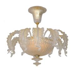 Mid-Century Barovier & Toso Murano Glass Chandelier 2