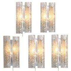 Set of Five Wall Sconces by Doria, 1960s