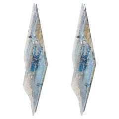 1 of the 2 Large Nason Wall lights for Mazzega Murano Iridescent Glass, 1970