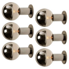 One of the Six Wall Lamps/ Flush Mounts by Motoko Ishii for Staff, 1970s