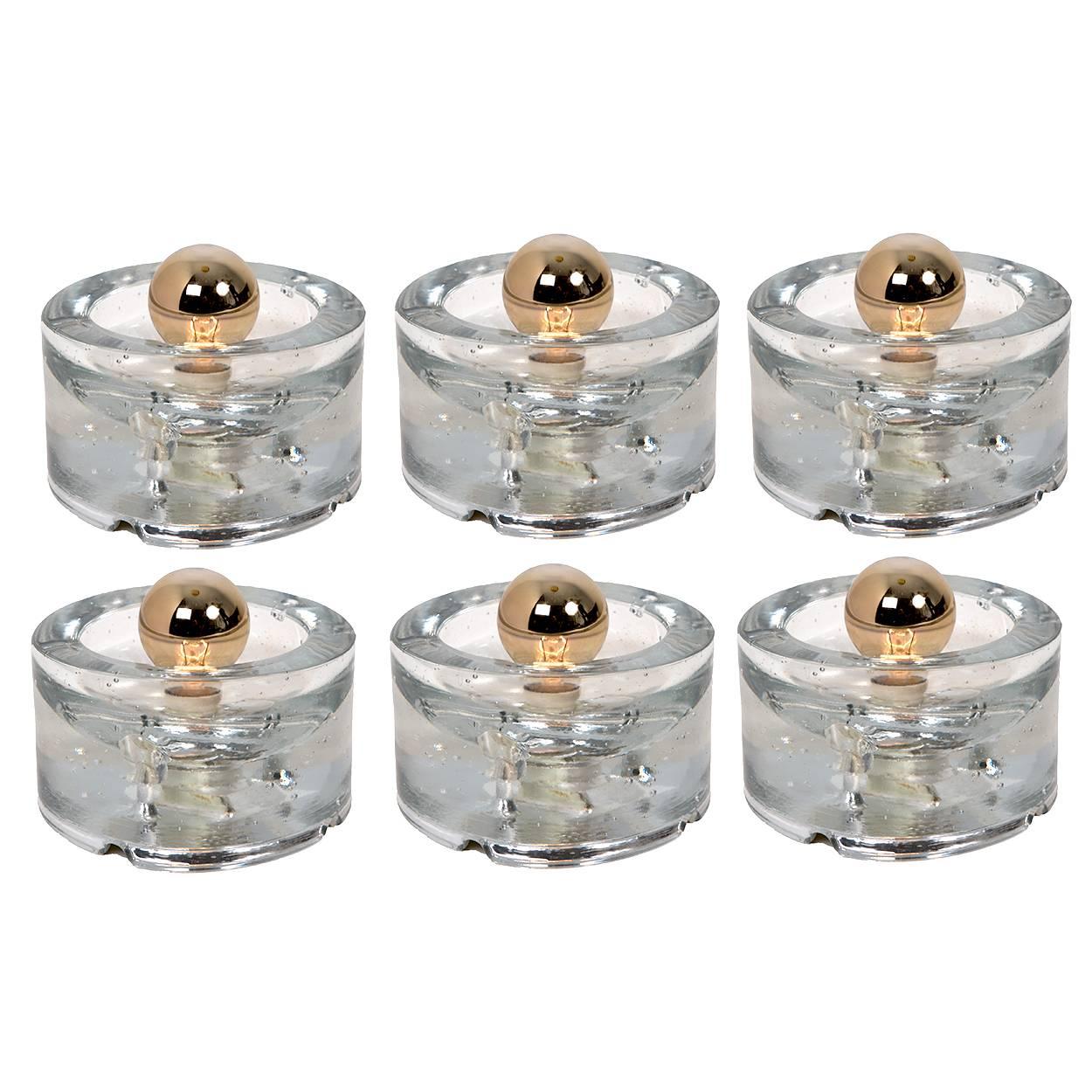 Set of Six Handblown Table/Wall or Ceiling Lights, Germany, 1960